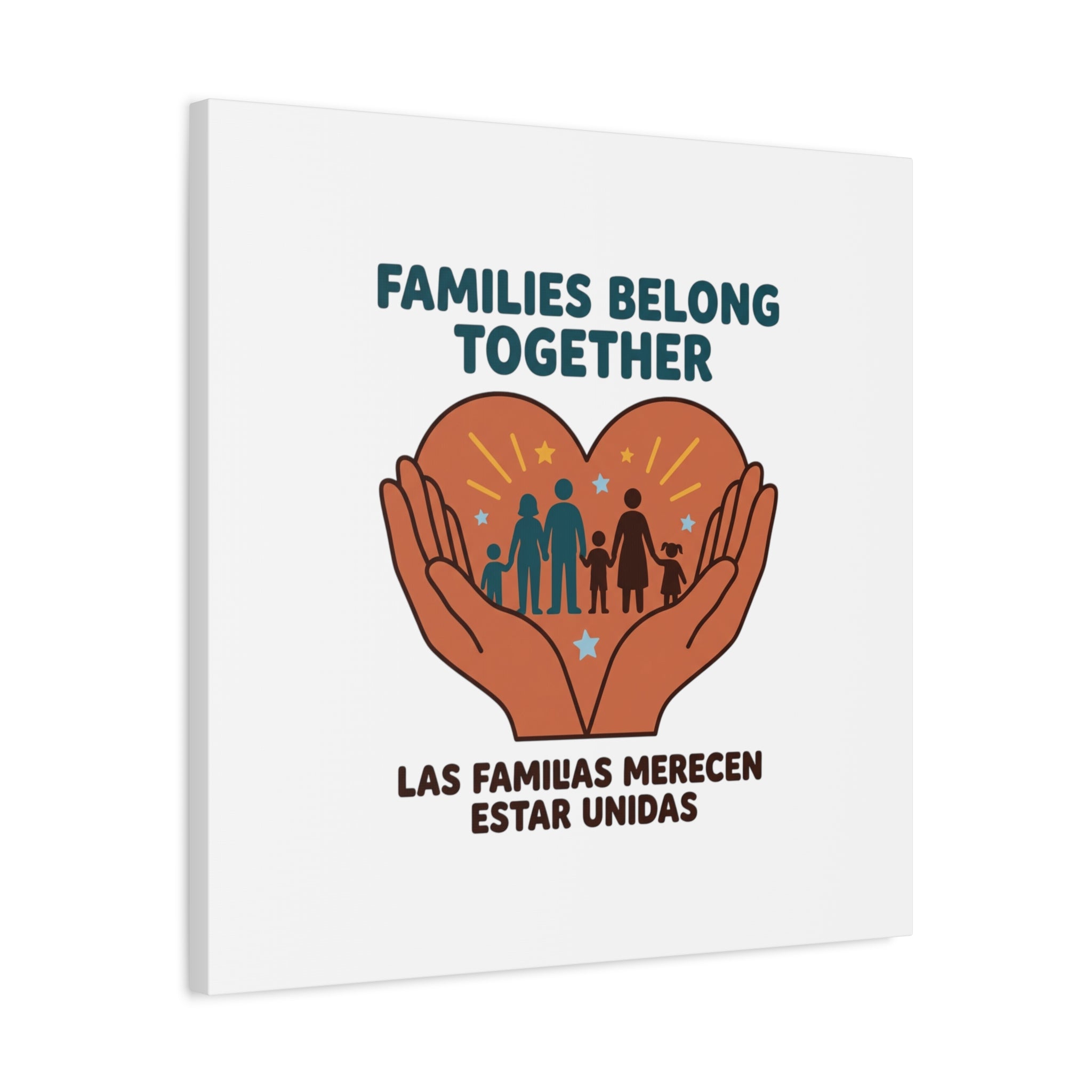 Families Belong Together Canvas | Family Unity, Bilingual Solidarity