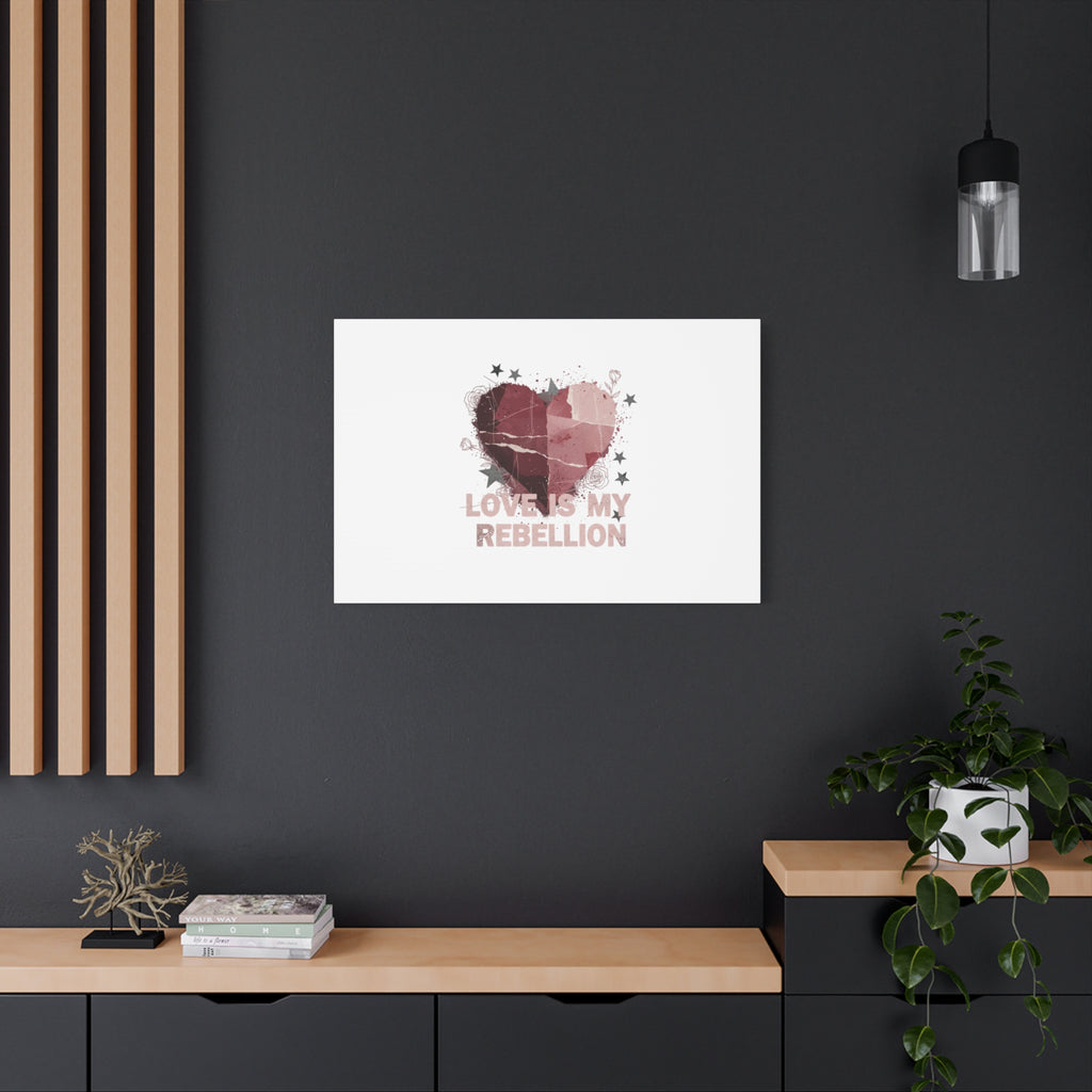 Love Is My Rebellion Canvas | Soft Grunge Hearts, Distressed Valentine Collage