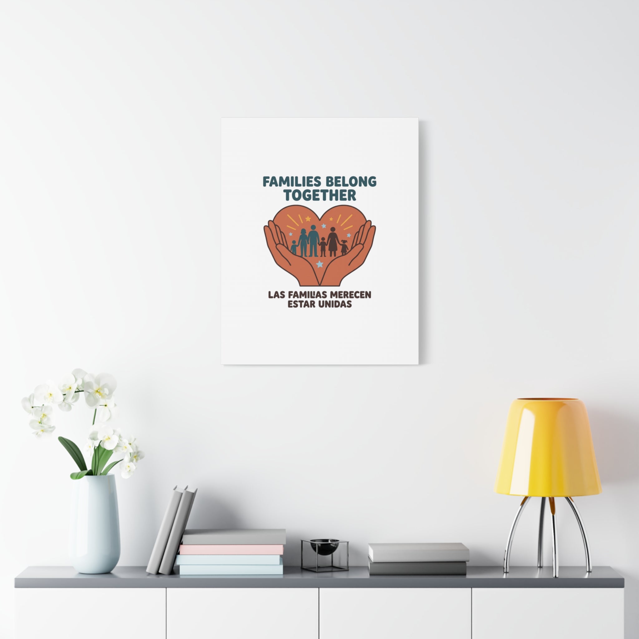 Families Belong Together Canvas | Family Unity, Bilingual Solidarity