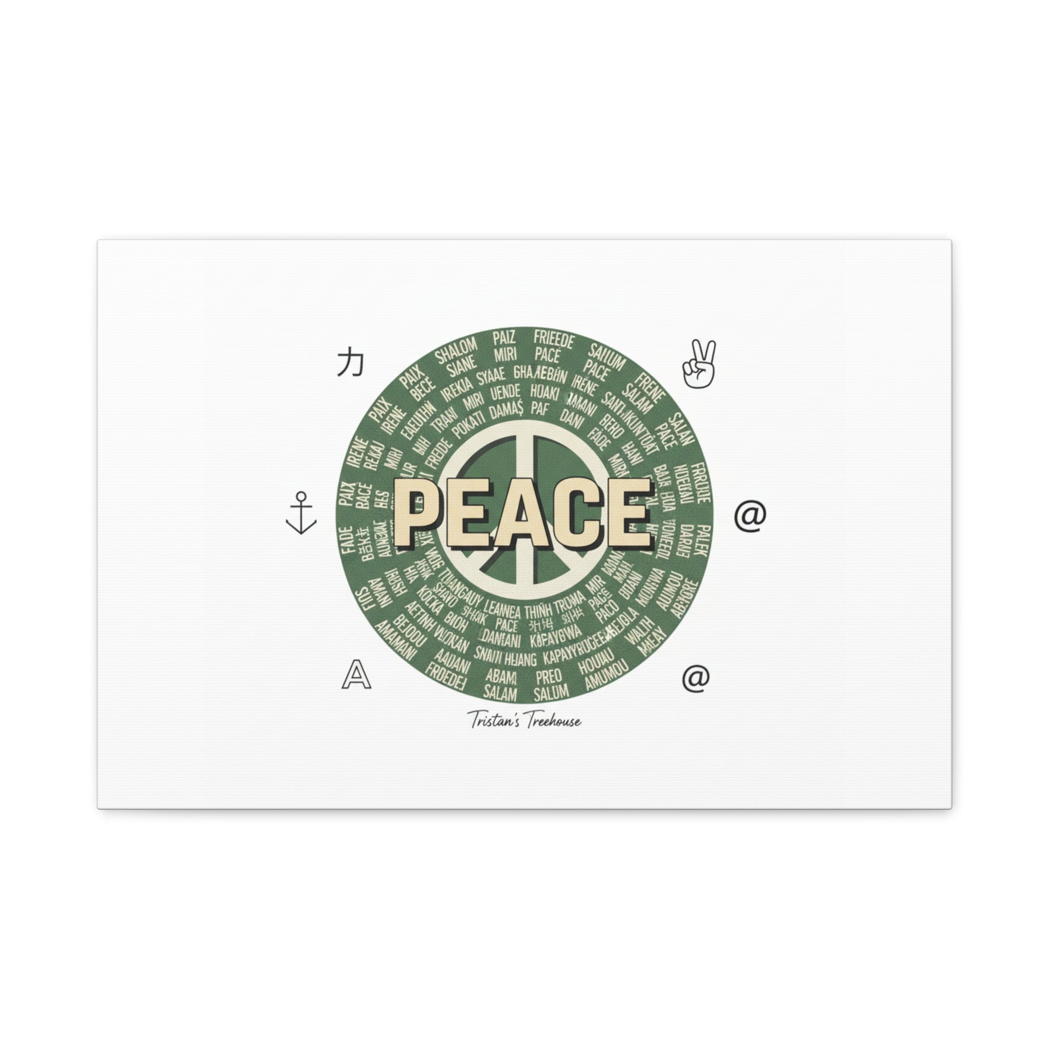 Peace doodle canvas | hand drawn sketch aesthetic, handwritten message