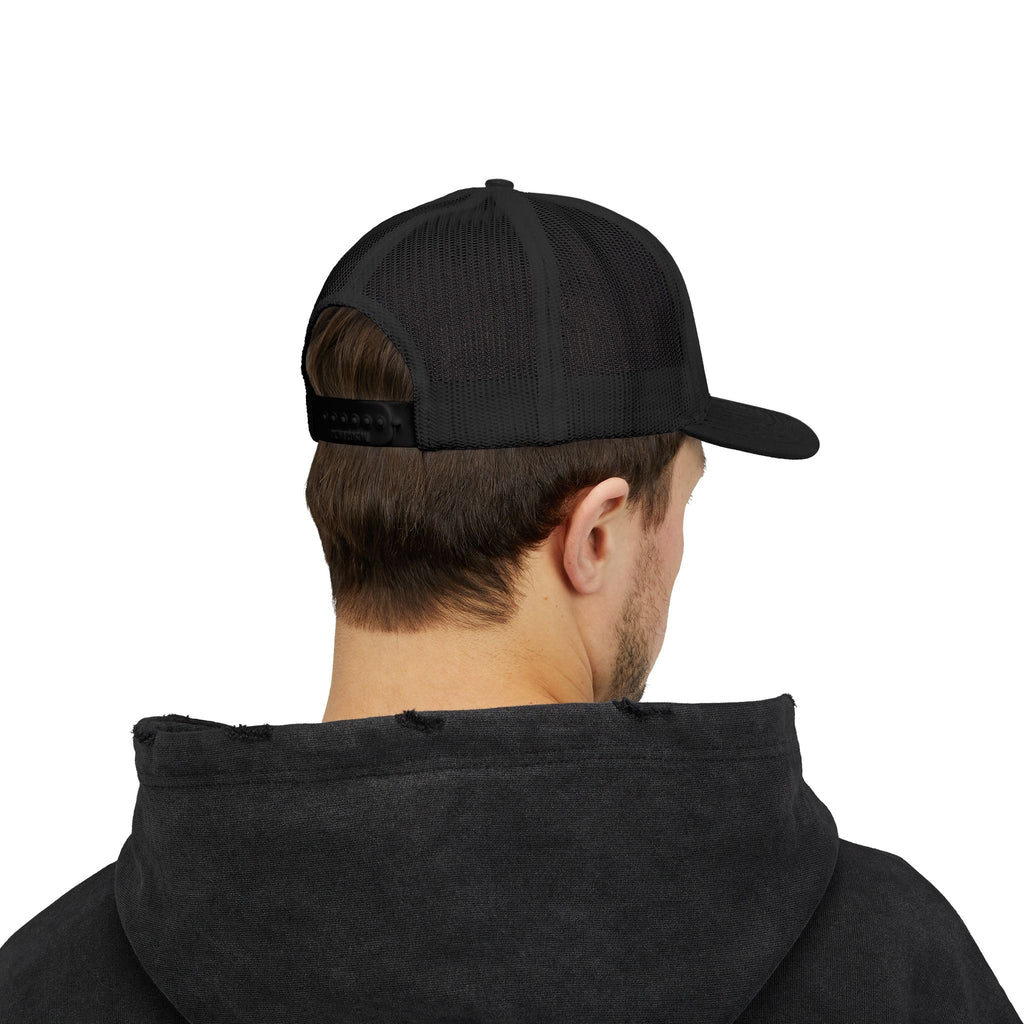 Trucker Cap — Gold Floral Mandala Patch Snapback
