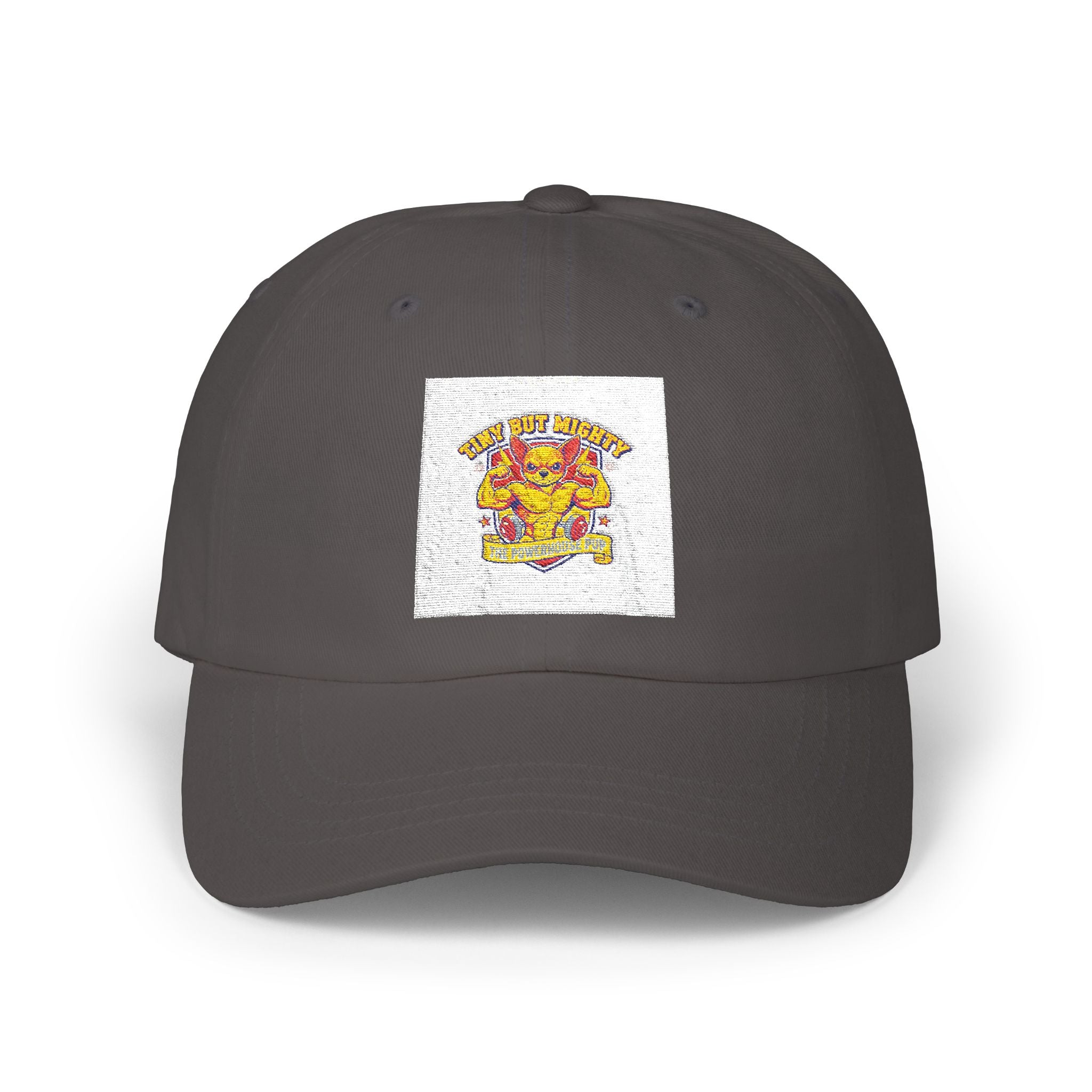 Powerhouse Puppy Funny Dad Cap — Cute Dog Lover Baseball Hat