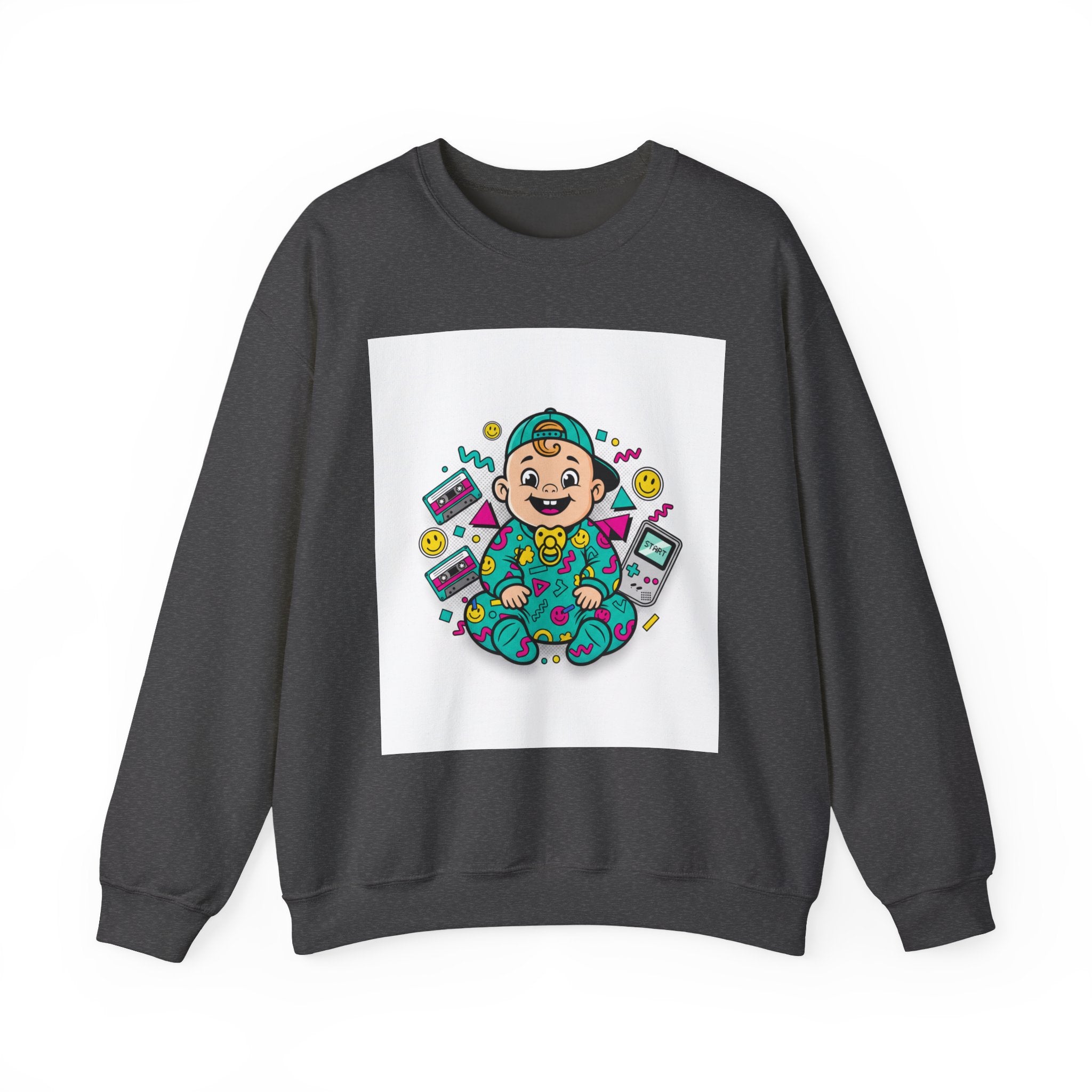 Retro Gamer Baby Crewneck Sweatshirt — Cute Arcade Controller Design