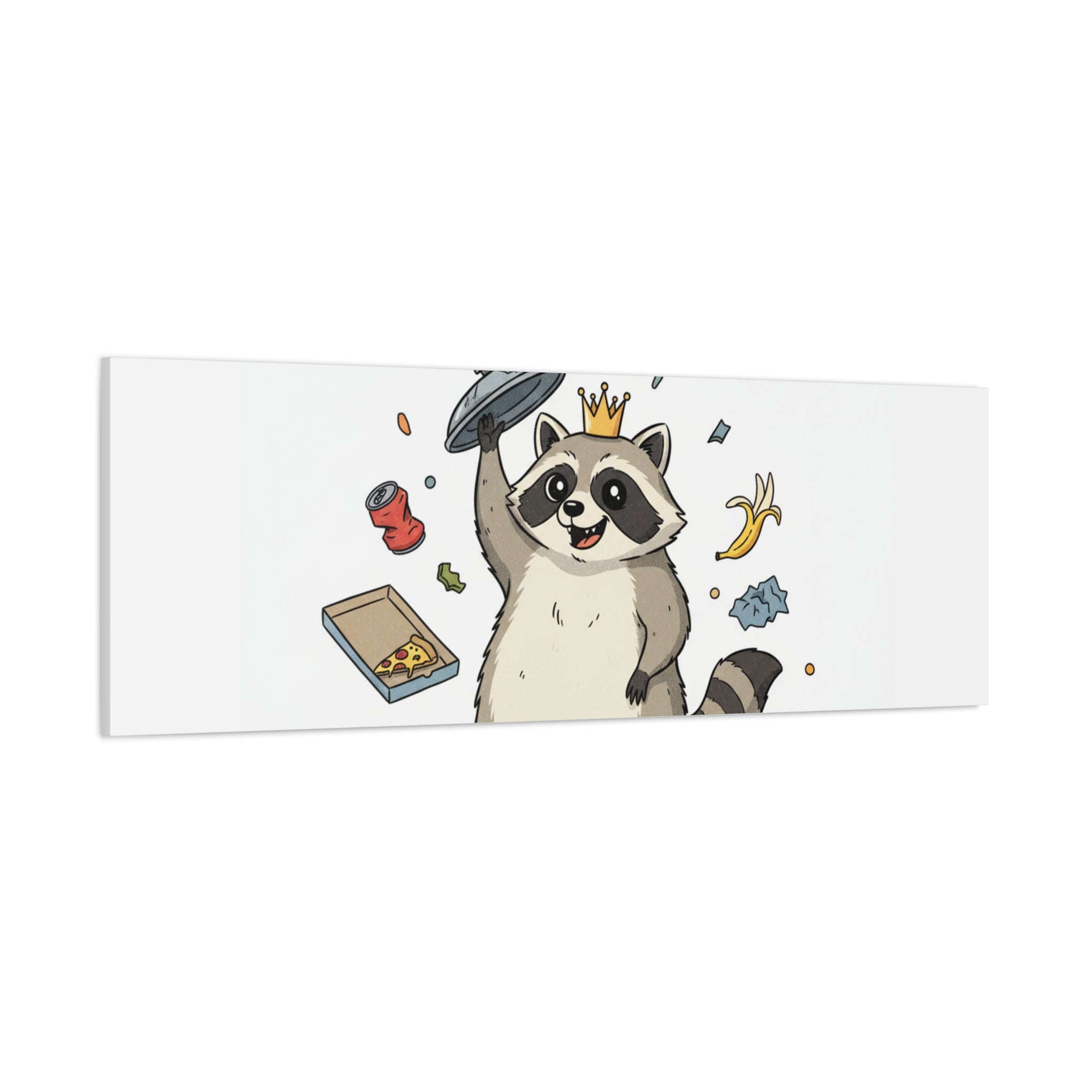 Kings of the Trash Canvas, Raccoon Doodle | Trash Panda, Goofy Critter Art