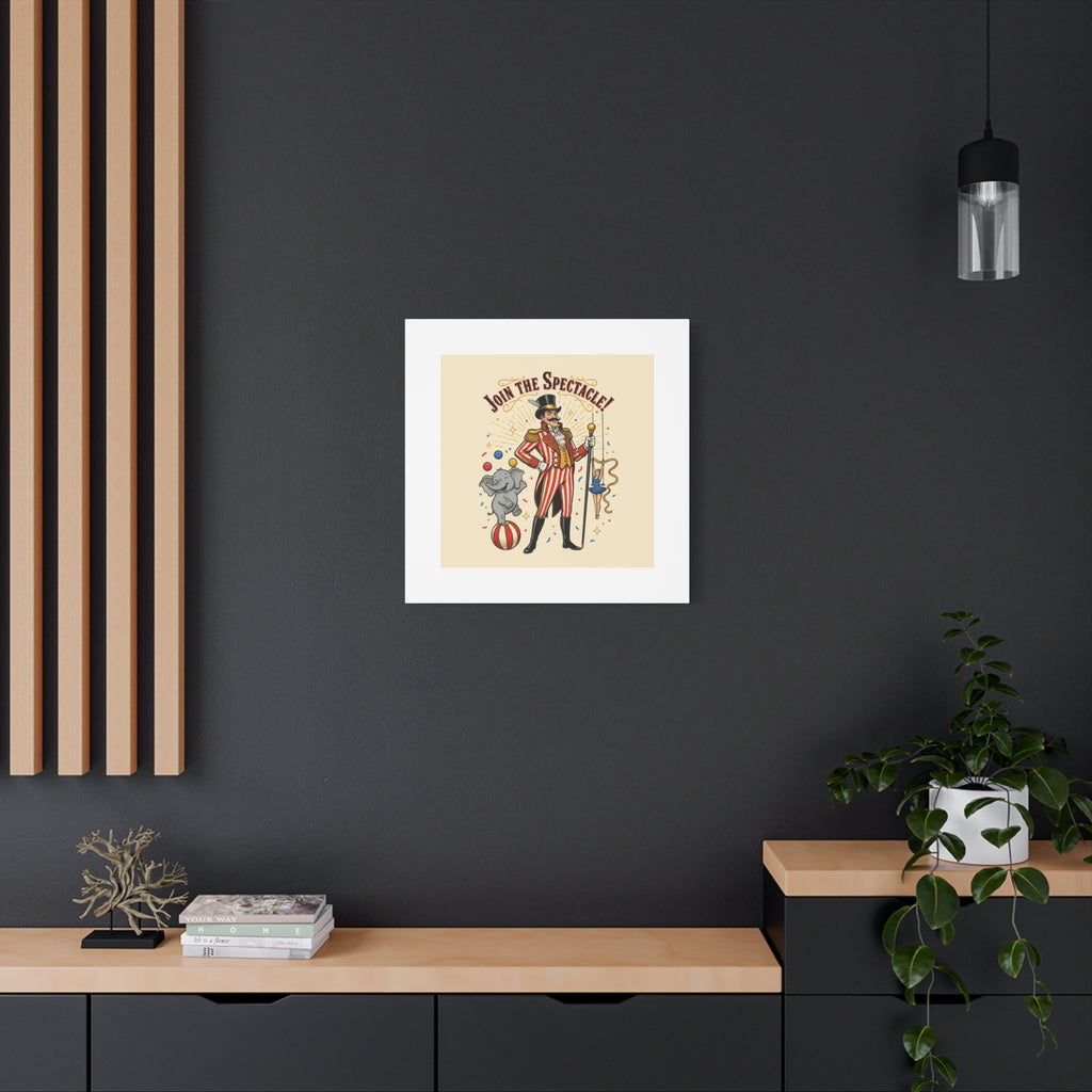 Join the Spectacle Circus Art Print | Matte Canvas, Stretched, Vintage Carnival Design