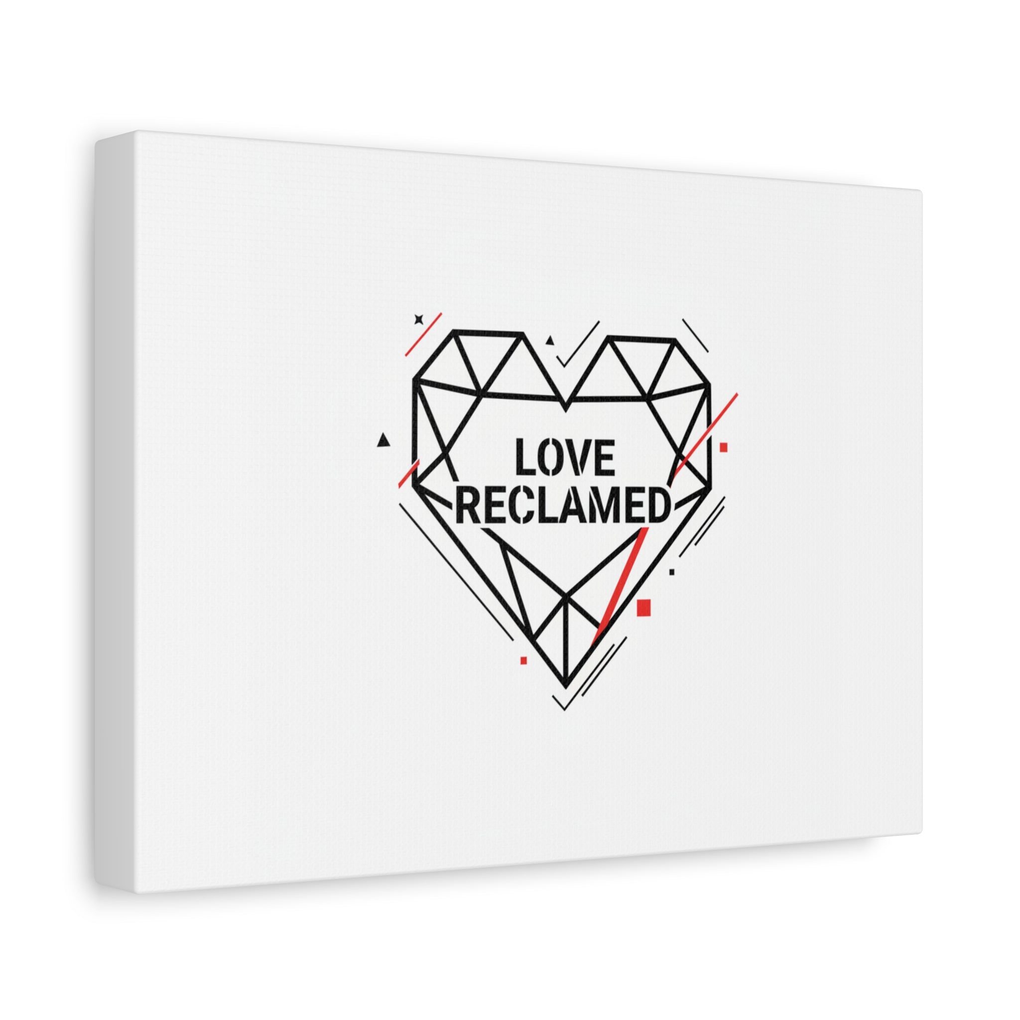 Love Reclaimed Canvas | modern heart design, minimalist love icon