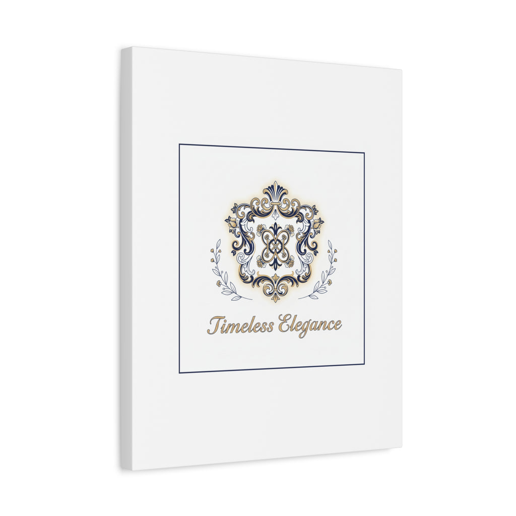 Ornate Brooch Emblem Canvas | Vintage Formalwear Accents, Baroque Print
