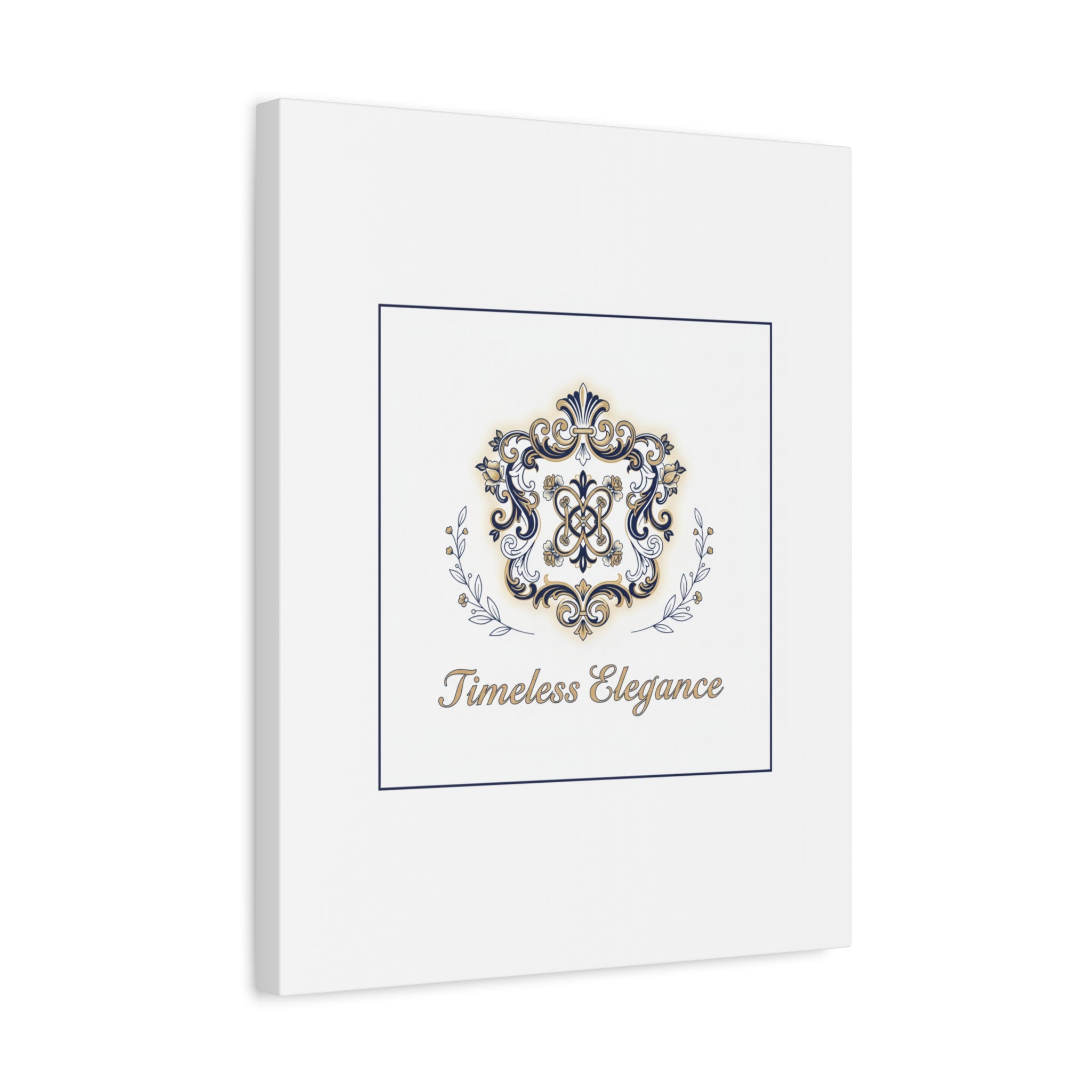 Ornate Brooch Emblem Canvas | Vintage Formalwear Accents, Baroque Print