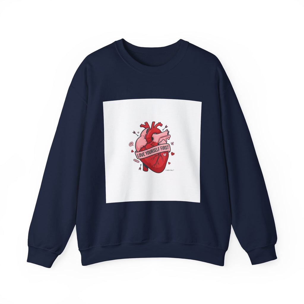 Anatomic Heart Patch Crewneck Sweatshirt | anti love graphic, punk Valentine