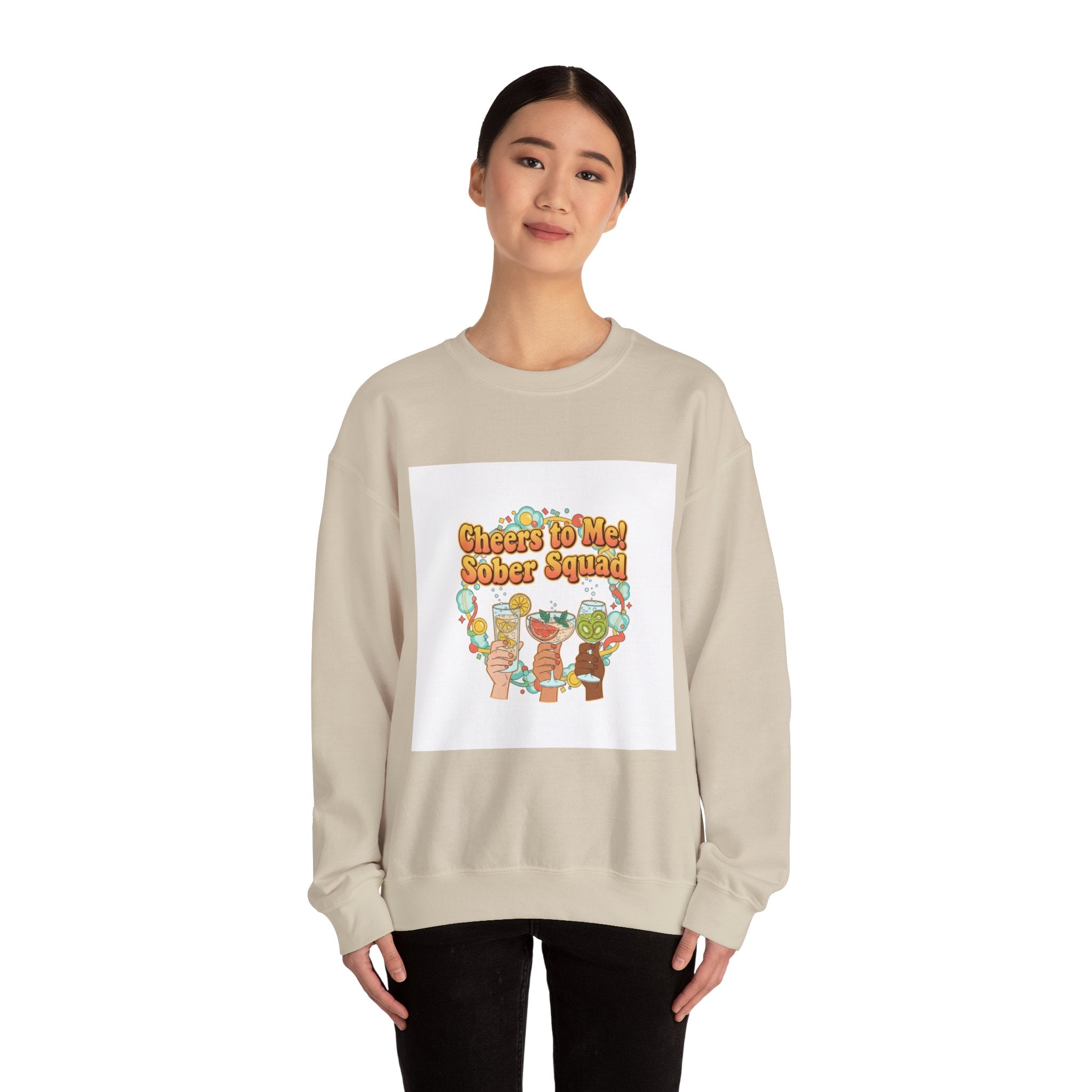 Cheers to Me Sober Squad Sweatshirt | Dry January, Sober Curious Mocktail