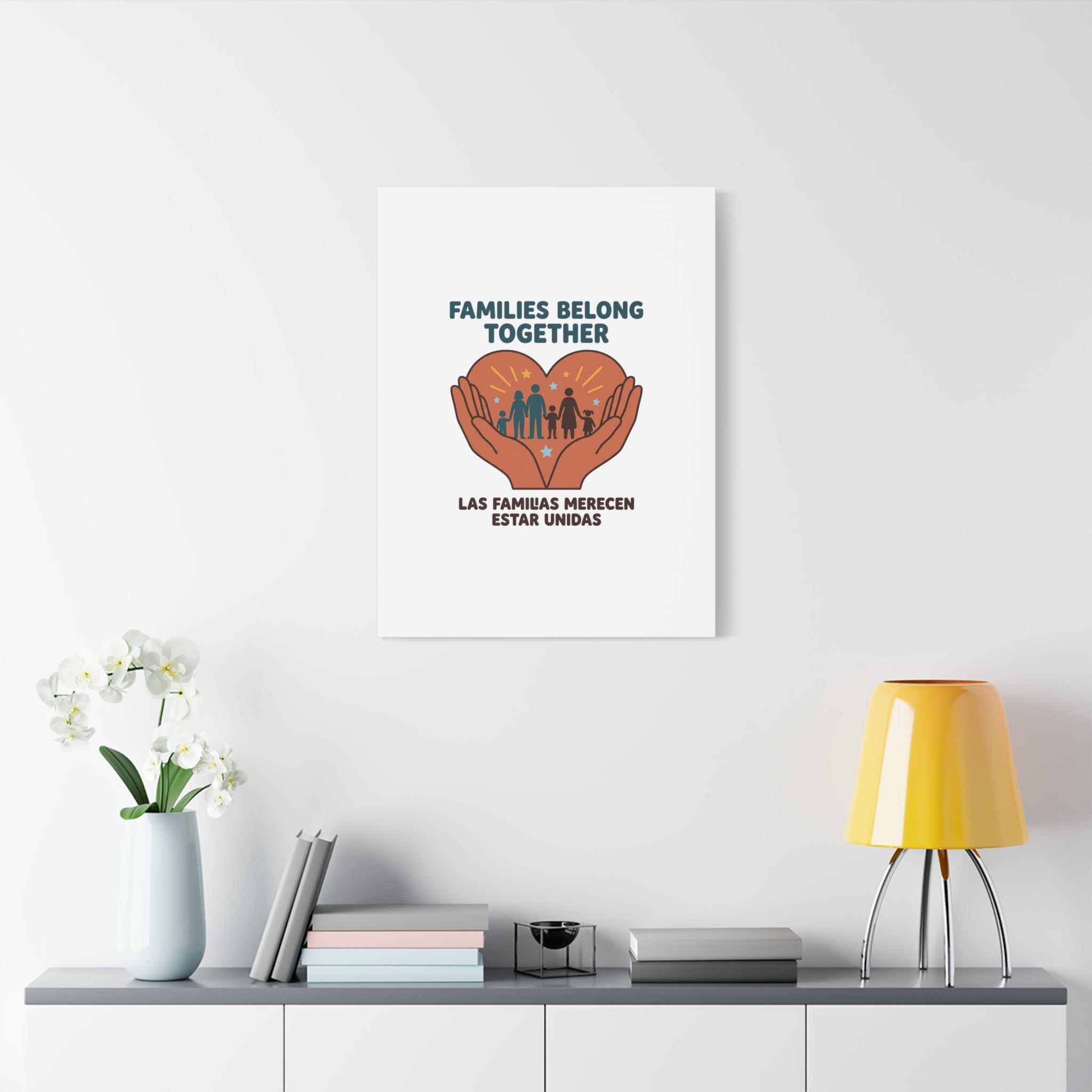 Families Belong Together Canvas | Family Unity, Bilingual Solidarity