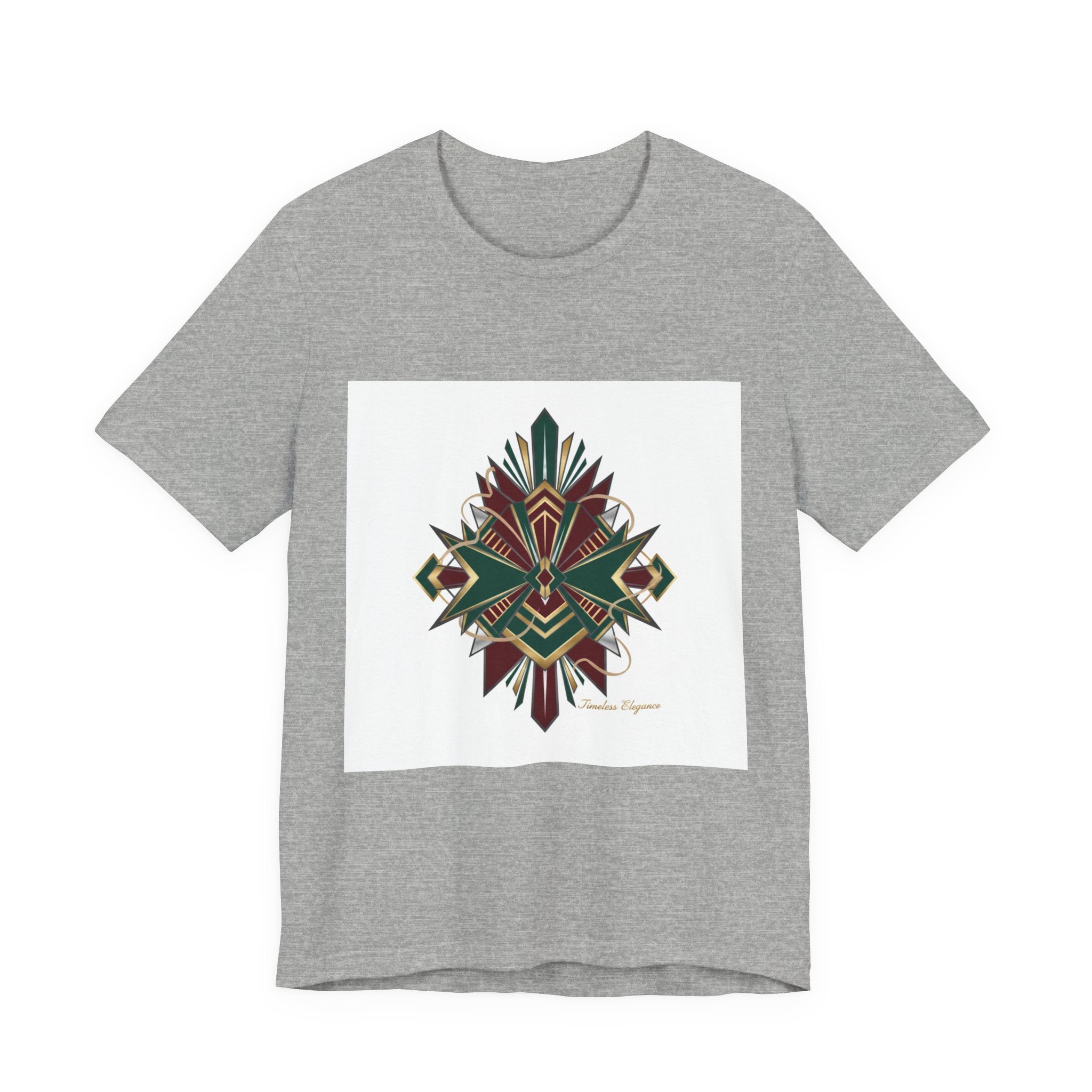 "Timeless Elegance" Art Deco Geometric T-Shirt | Vintage Luxury Graphic Tee