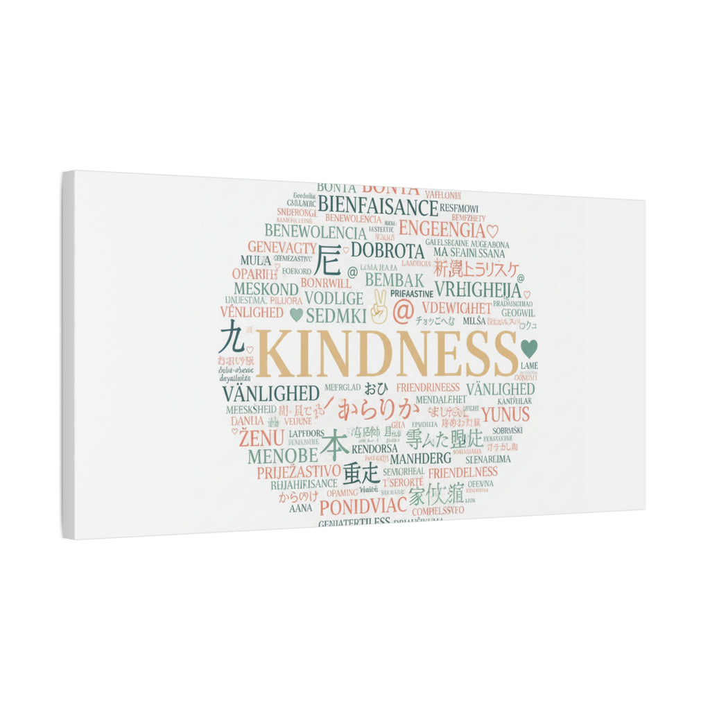 Kindness Word Cloud Canvas | Fresh Start Minimalist Wall Art