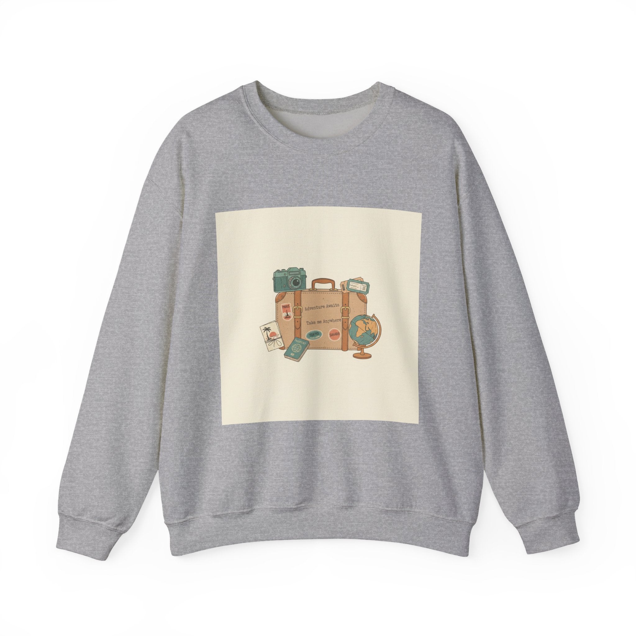 Vintage Travel Postcard Sweatshirt | travel stamps, wanderlust design