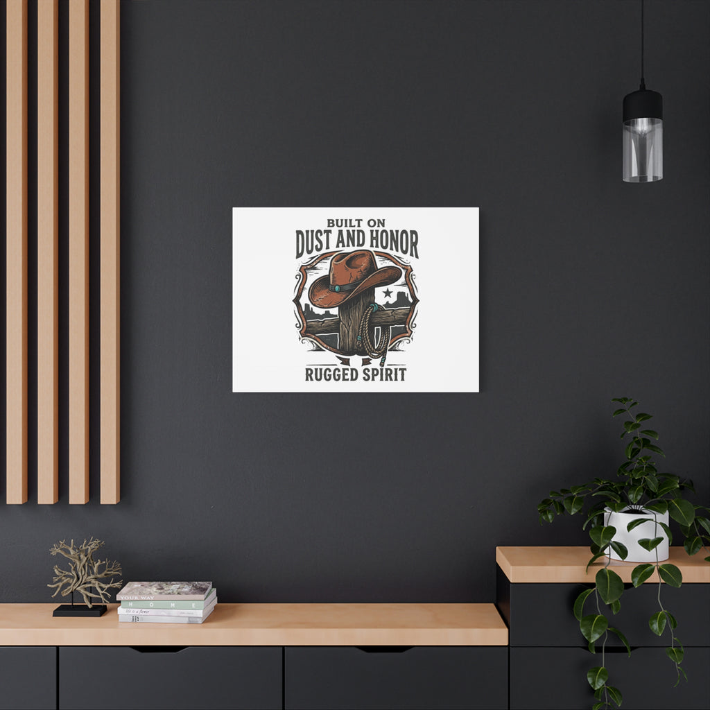 Built on Dust and Honor Canvas | Western cowboy, vintage Americana