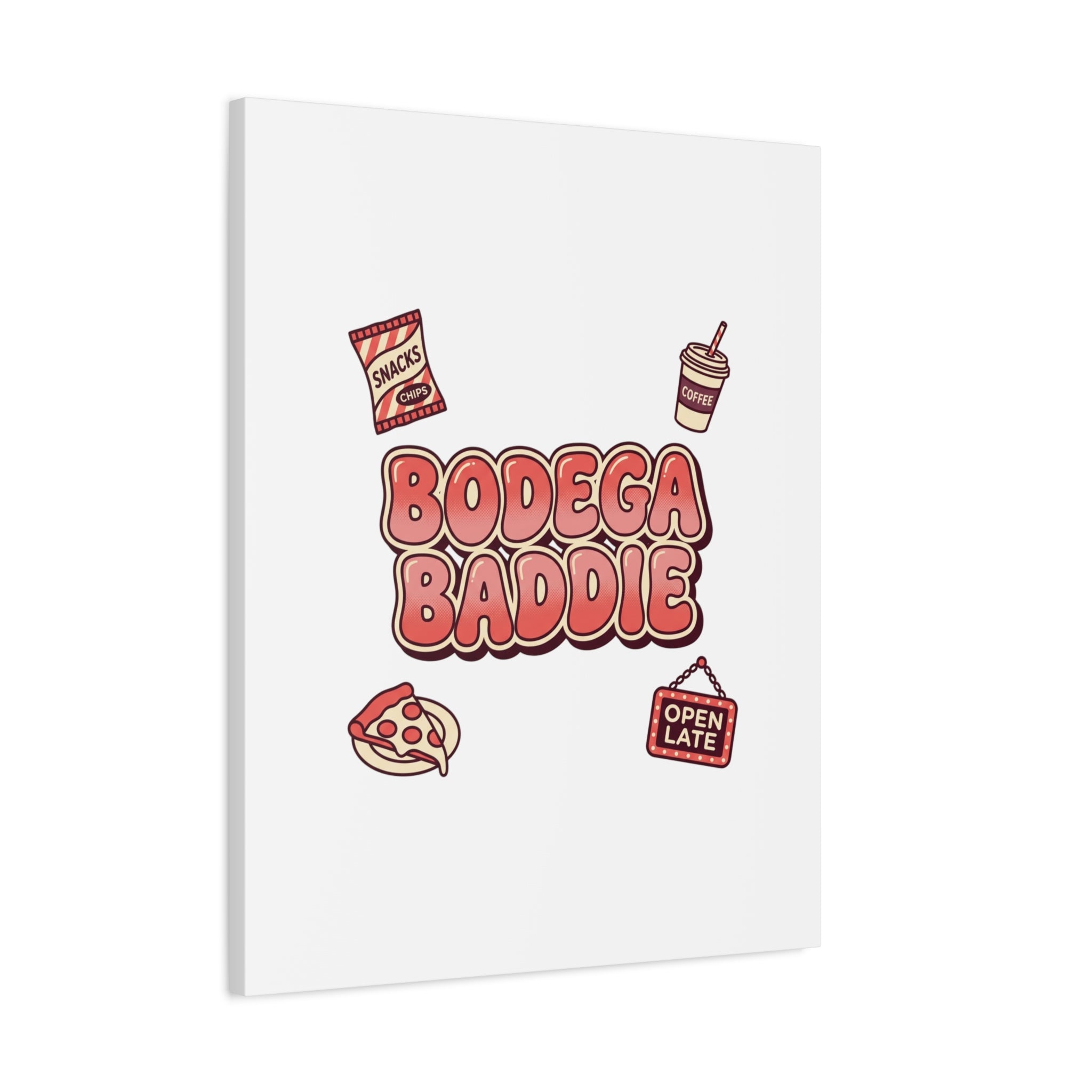 Bodega Baddie Matte Canvas, Stretched | NYC Y2K Corner Store Vibes
