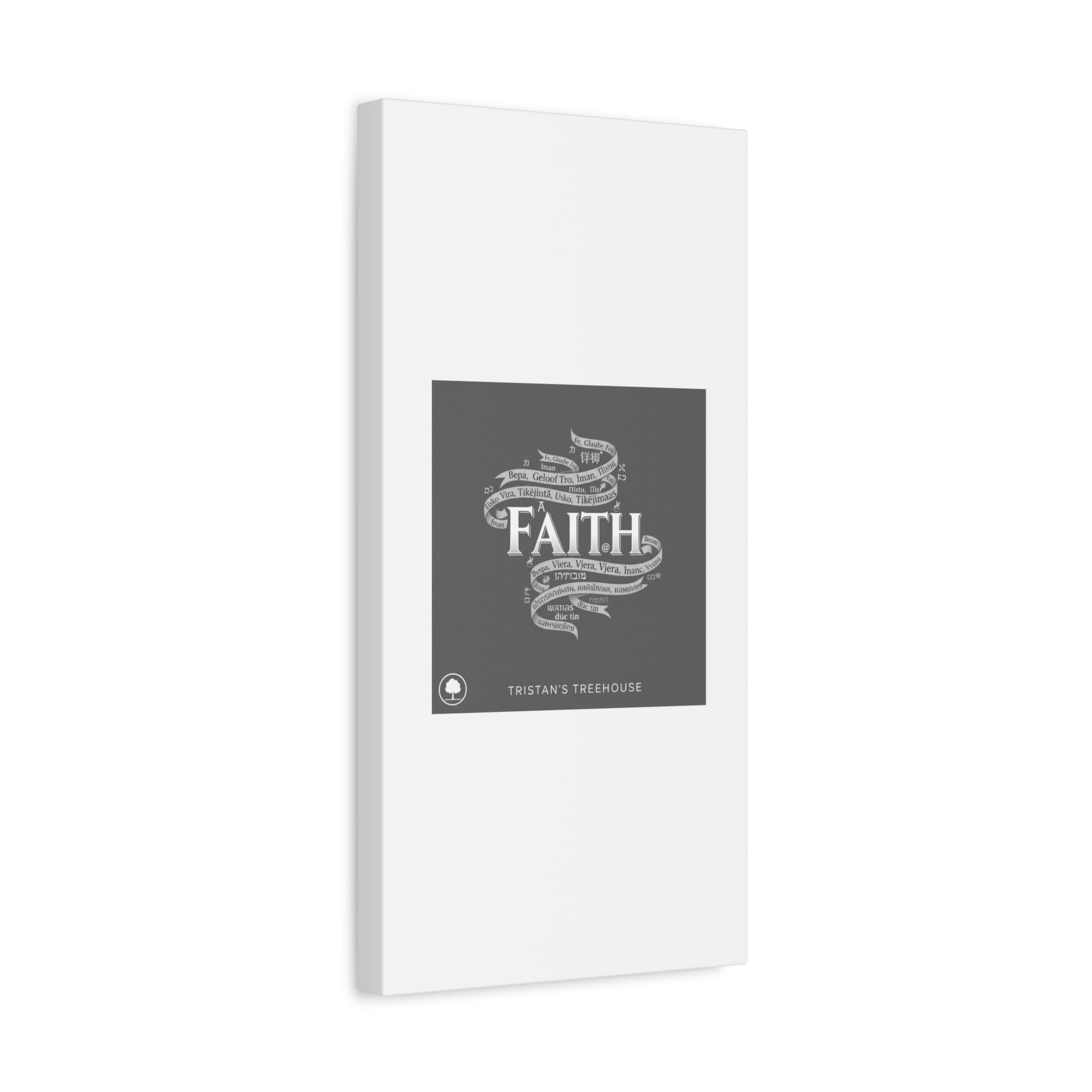handwritten faith ribbon Canvas | sketch aesthetic, doodle design