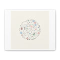 Doodle Circle Line Drawing Matte Canvas, Hand-Drawn Sketch Art