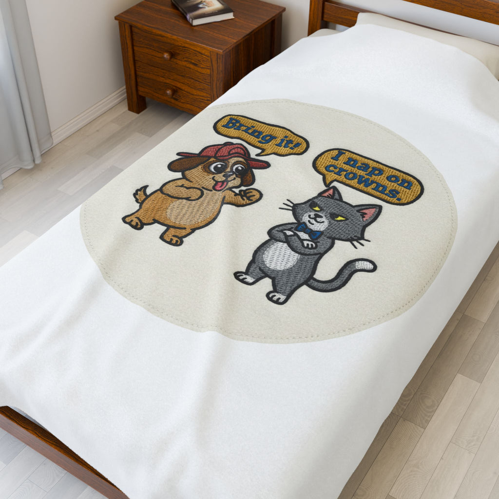 Cooked Beyond Repair cartoon cats, Velveteen Plush Blanket | exhaustion meme, burnout snack