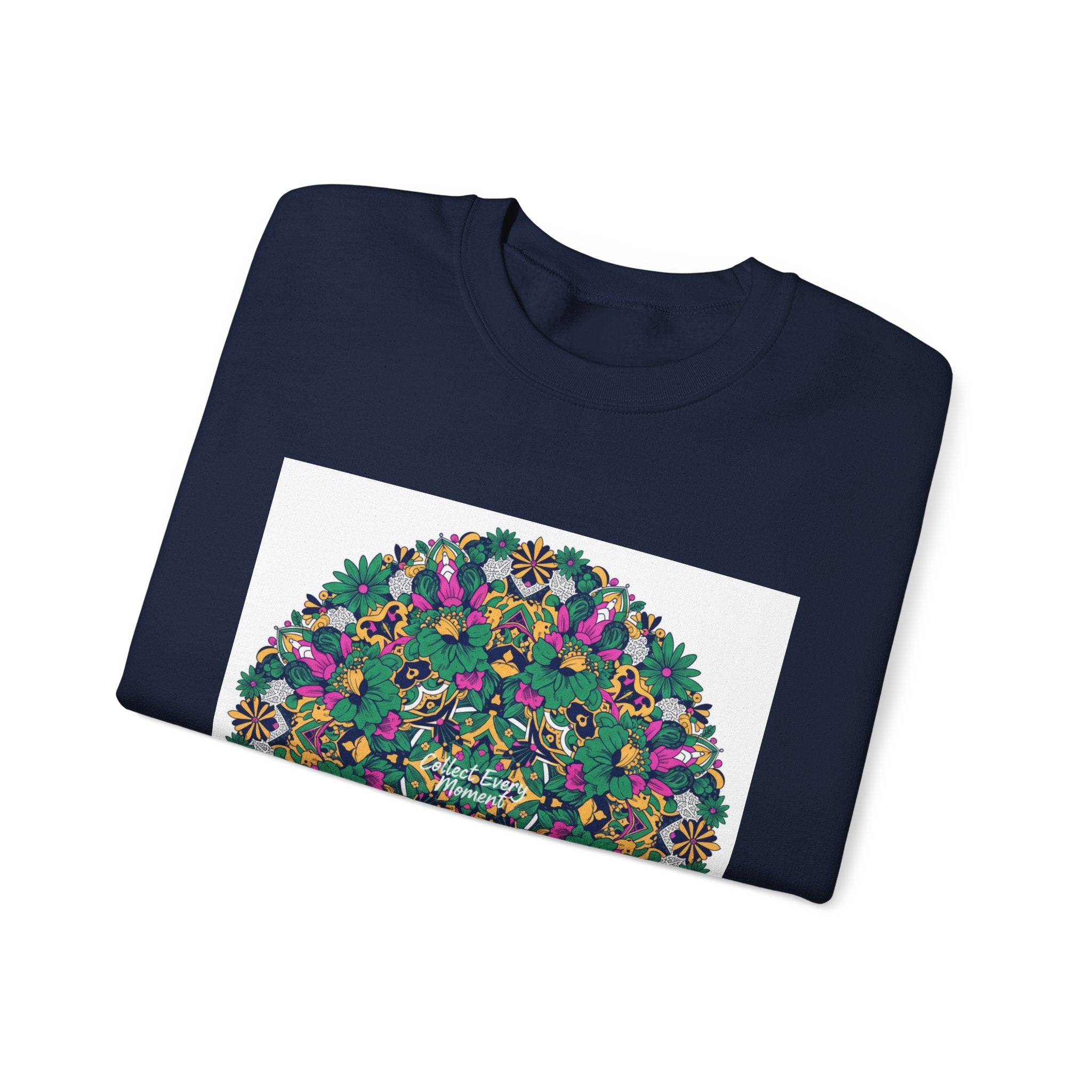 Psychedelic Botanical Mandala Crewneck | Festival Art Sweatshirt