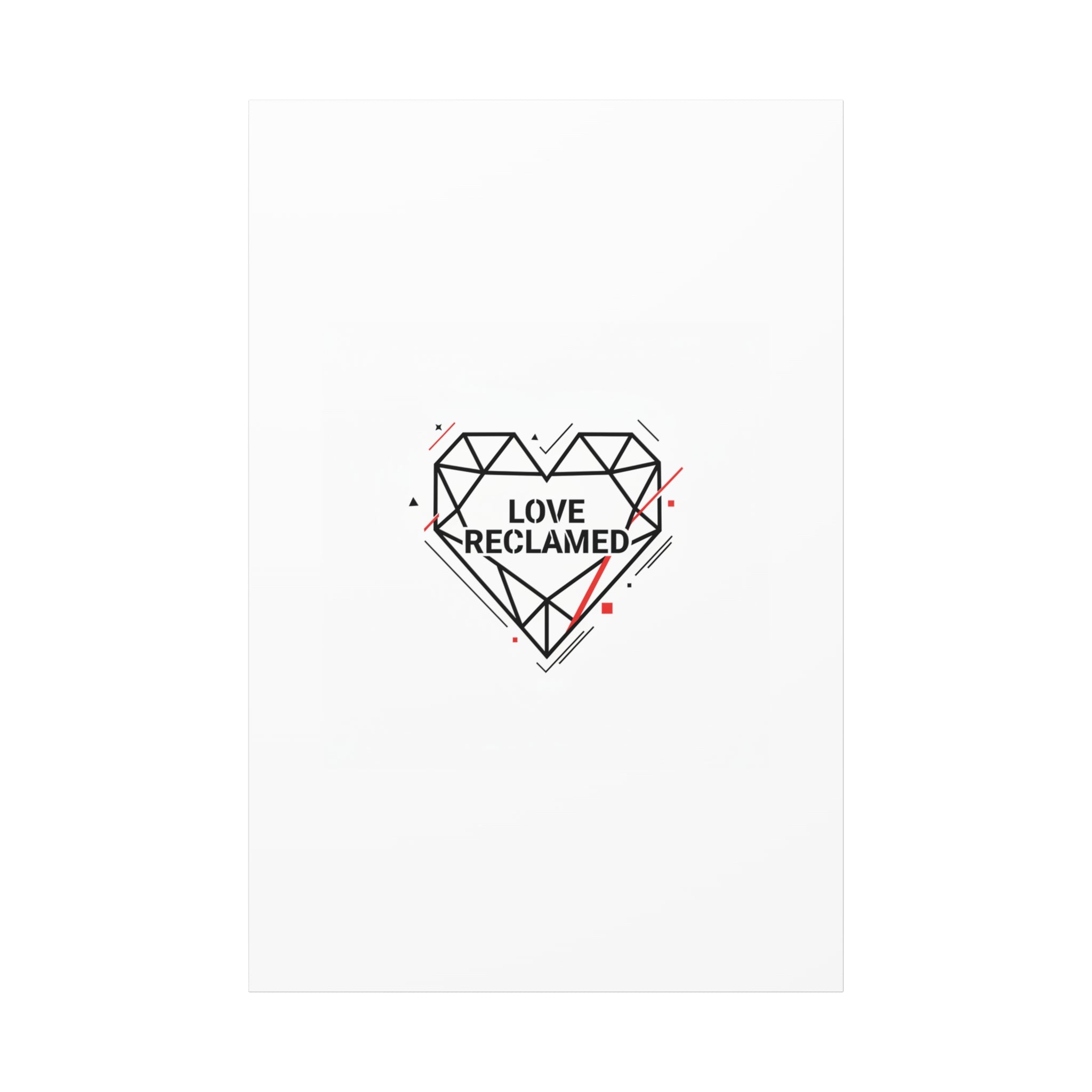 Love Reclaimed Canvas | modern heart design, minimalist love icon