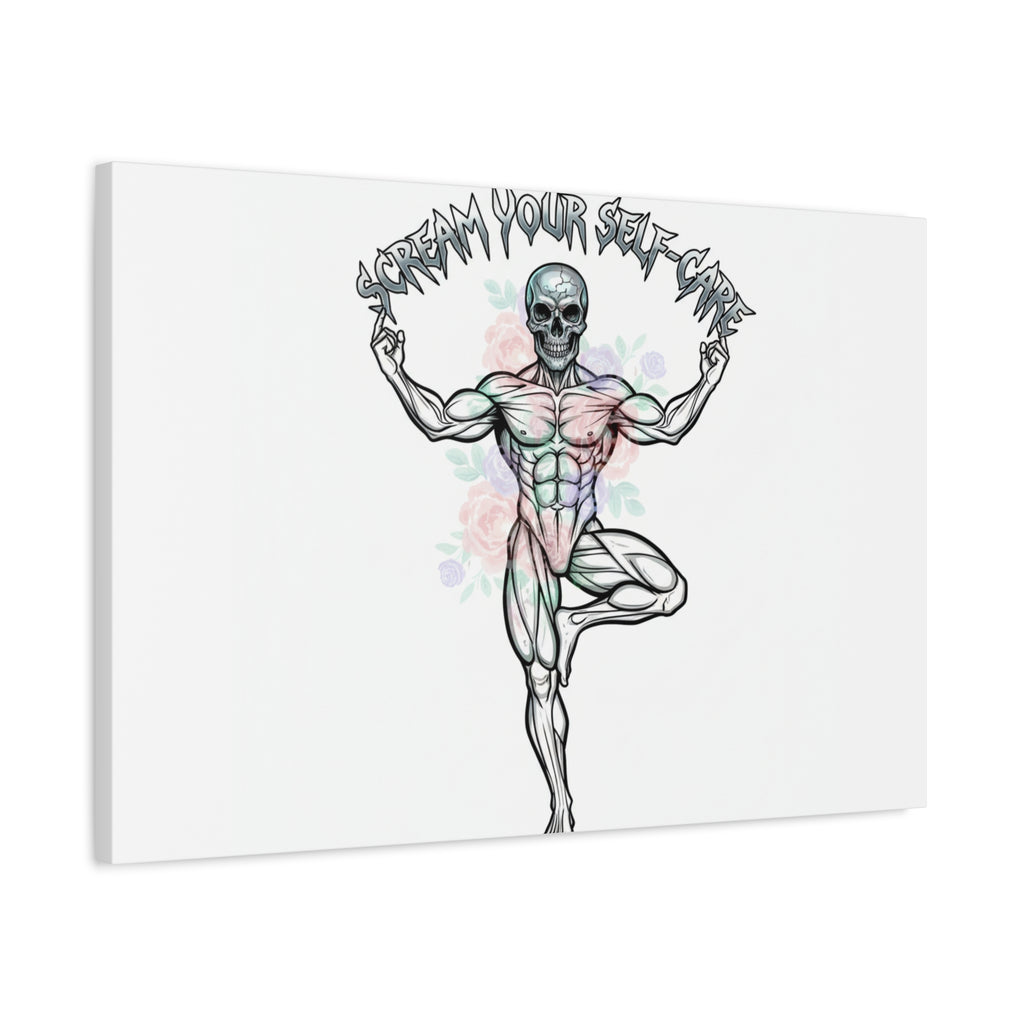 Scream Your Self-Care Canvas | Heavy Metal Wellness, Gothic Wellness Quote