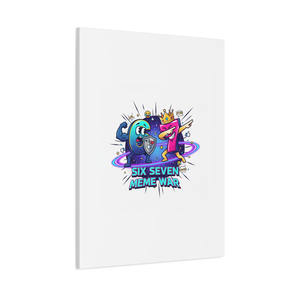Six Seven Meme War Canvas | Legendary Internet Battle Art, Viral Culture Wall Decor