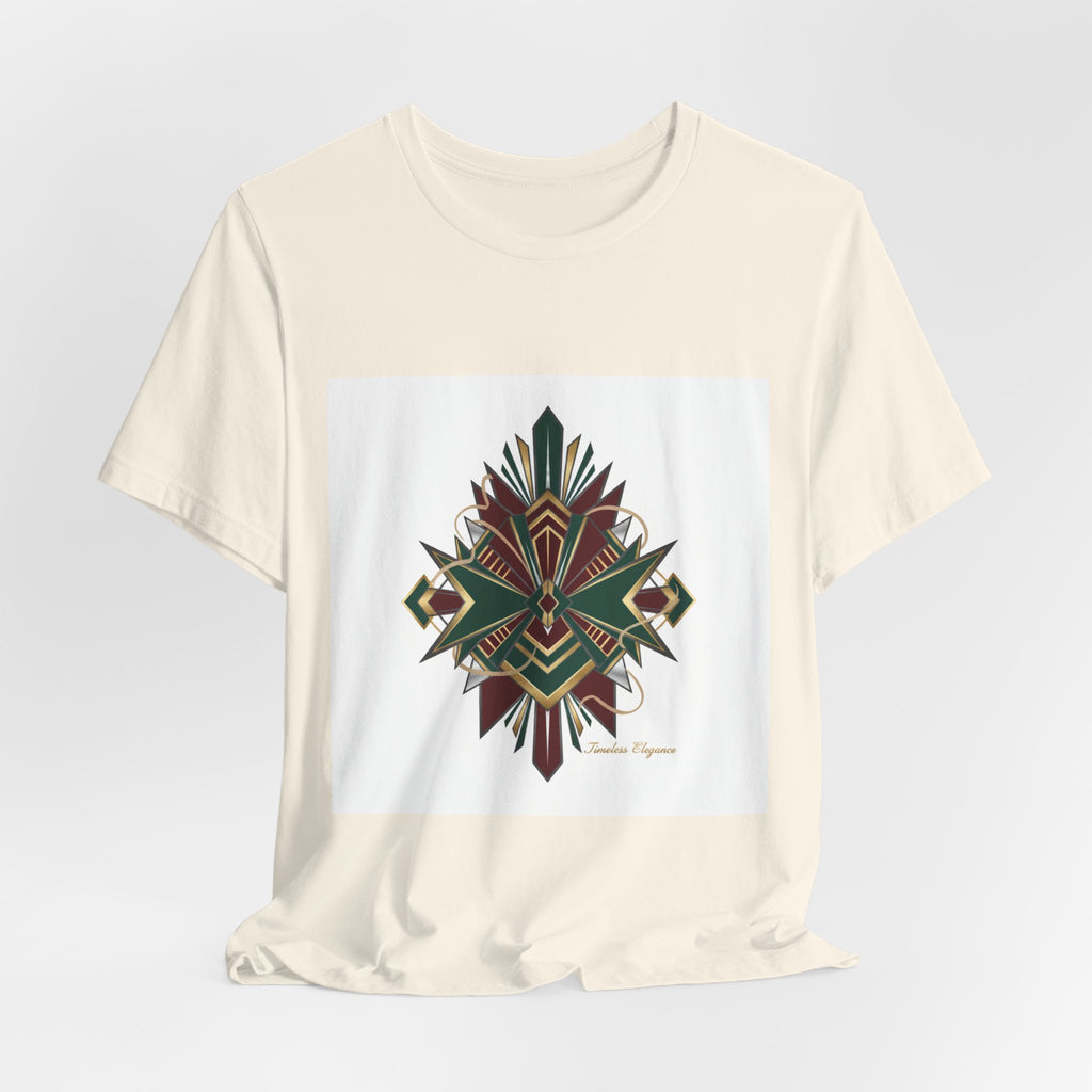 "Timeless Elegance" Art Deco Geometric T-Shirt | Vintage Luxury Graphic Tee