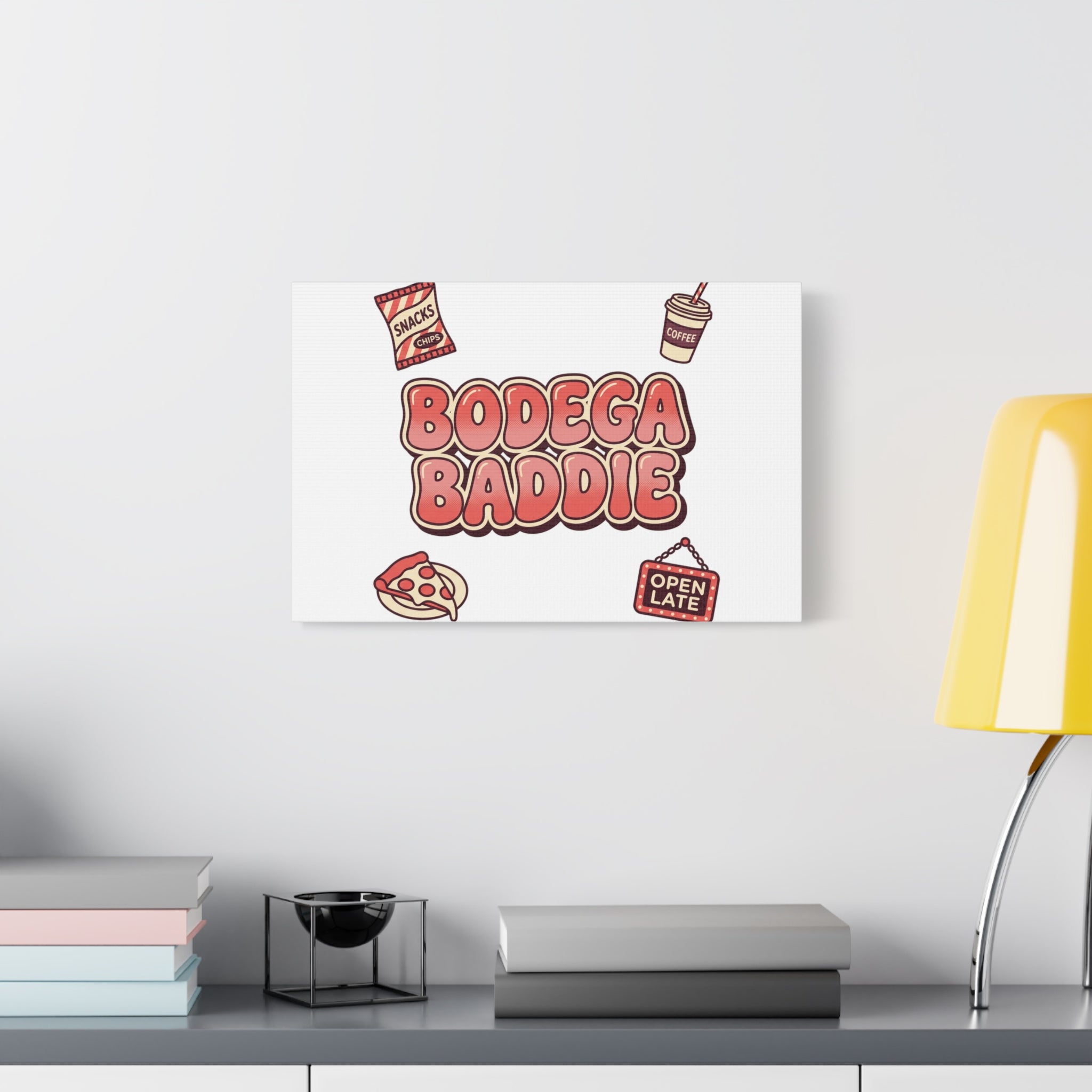 Bodega Baddie Matte Canvas, Stretched | NYC Y2K Corner Store Vibes