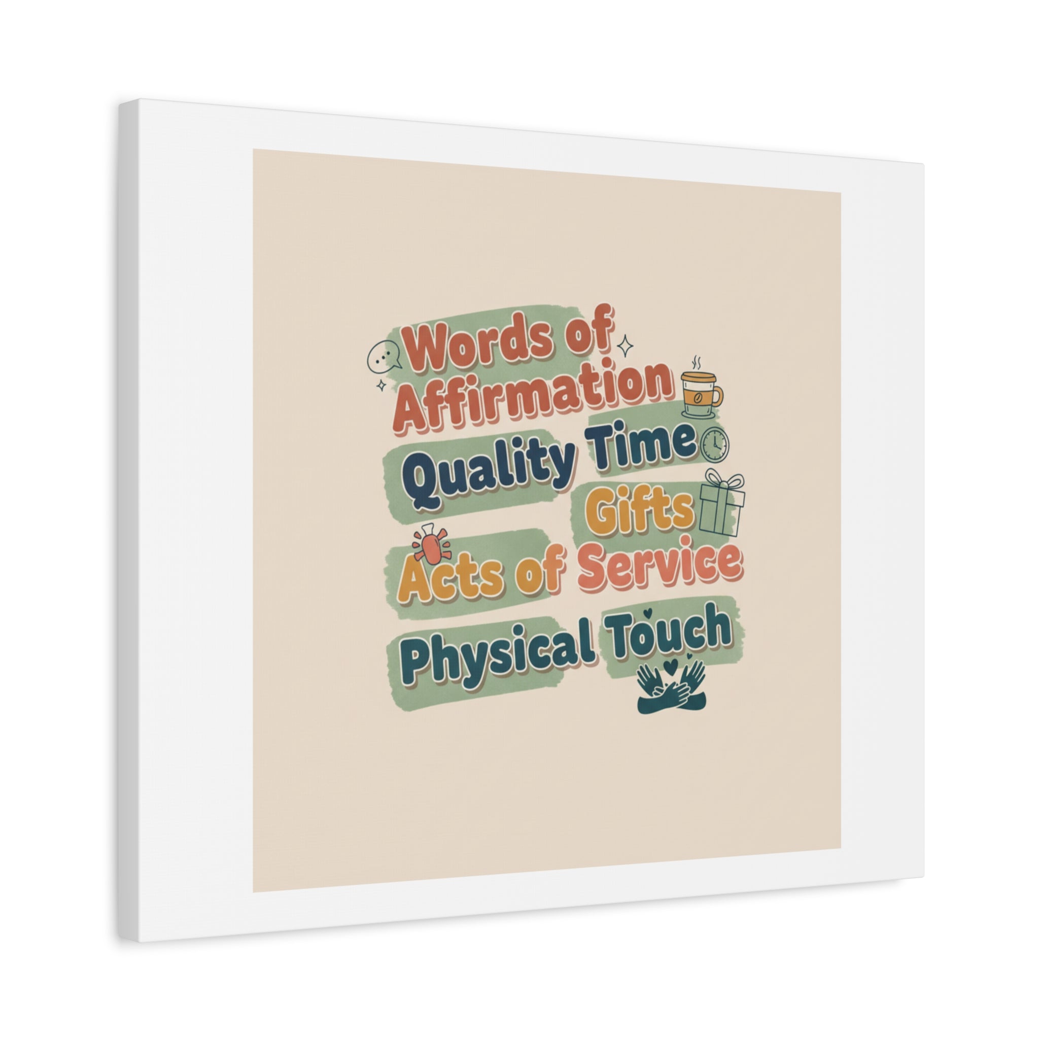 Love Languages List Matte Canvas Wall Art | love language meme, relationship humor
