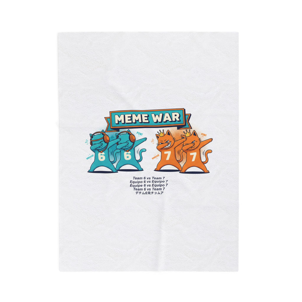 Meme War: Six vs. Seven Plush Blanket