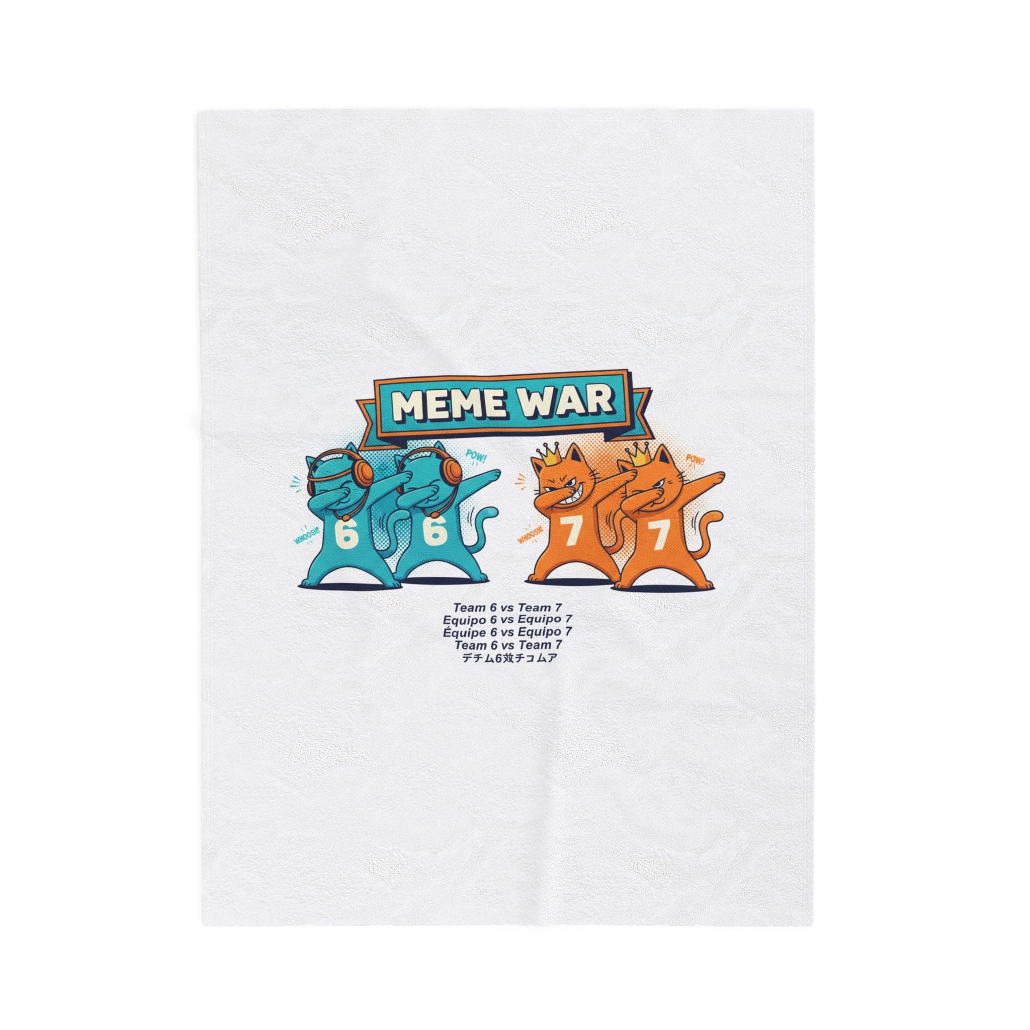 Meme War: Six vs. Seven Plush Blanket