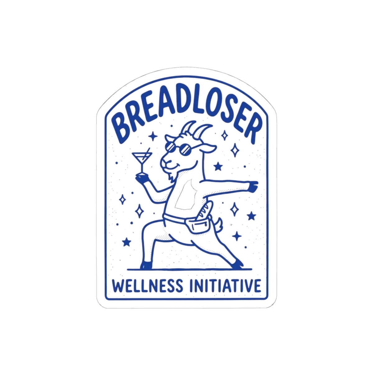 BREADLOSER doodle sticker | Kiss-Cut Sticker, burnout humor meme