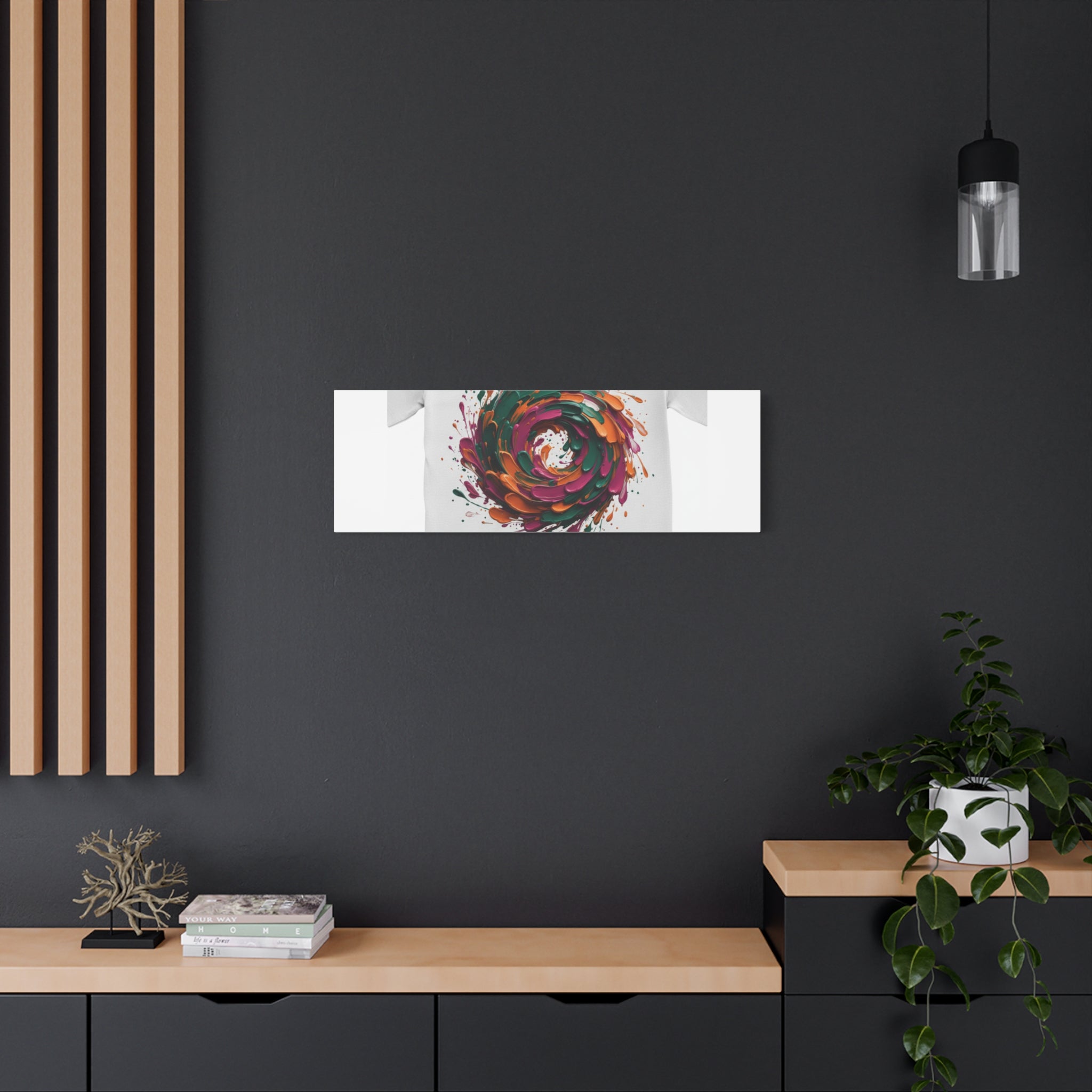 Painterly Abstract Floral Swirl Canvas | Matte Stretched Canvas