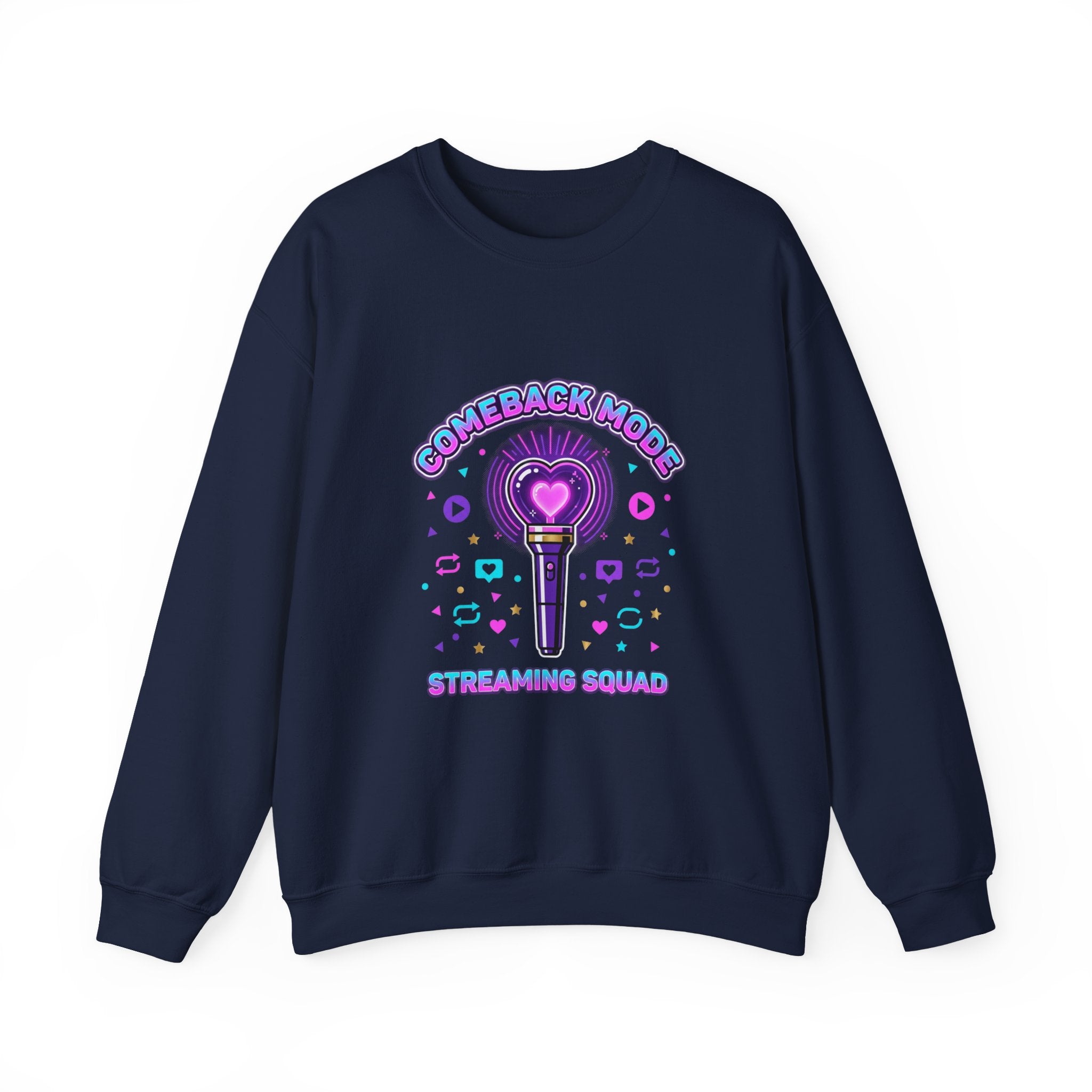 Comeback Mode Streaming Squad Crewneck, K-pop Comeback, Lightstick Fan Chant