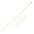 14k Yellow Gold Polished Station Cross Anklet (1.00 mm)