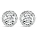 Men's 14K White Gold 1 3/4 Cttw Lab Grown Diamond Halo Cufflink