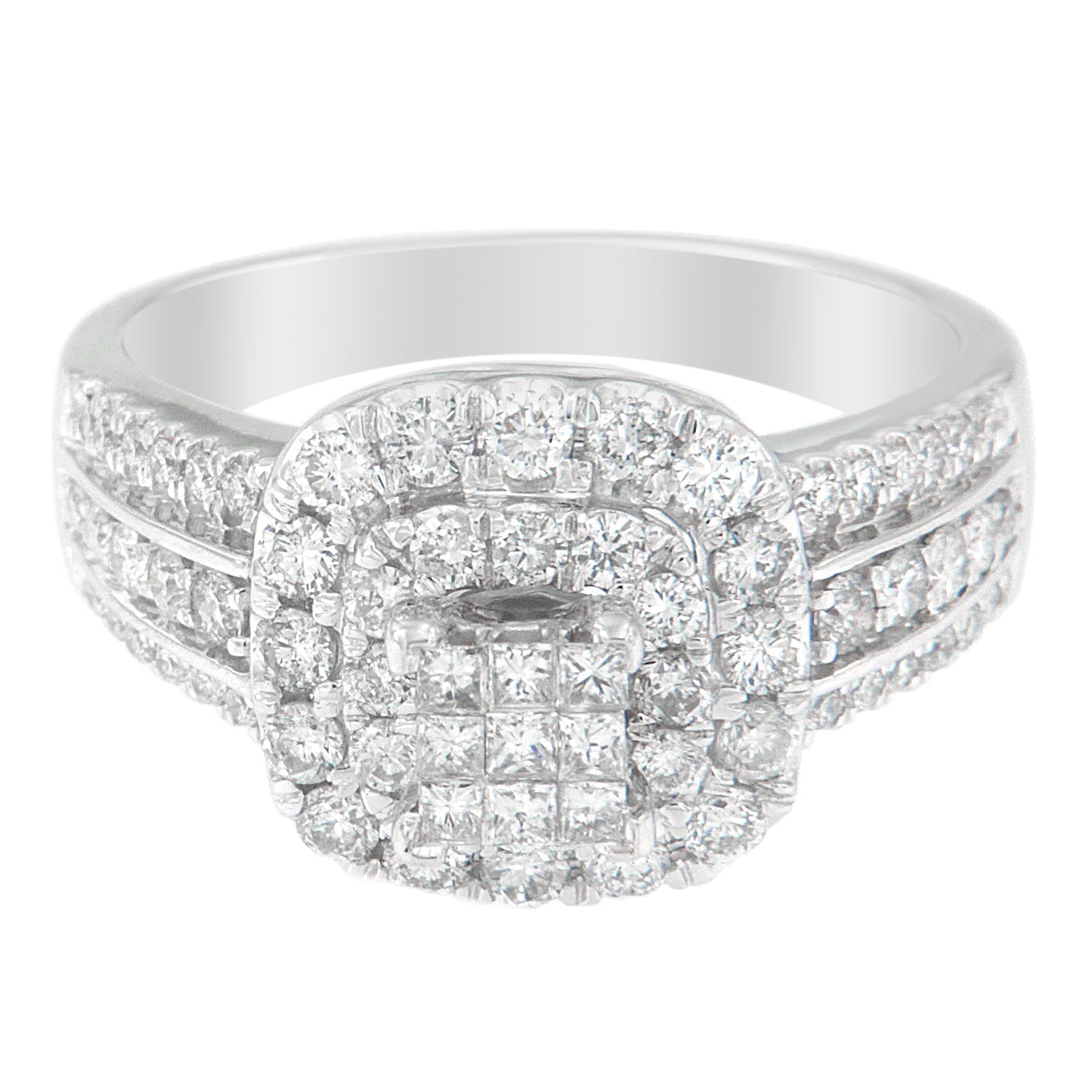 14K White Gold Diamond Vintage Ring (1 cttw, H-I Color, I1-I2 Clarity)