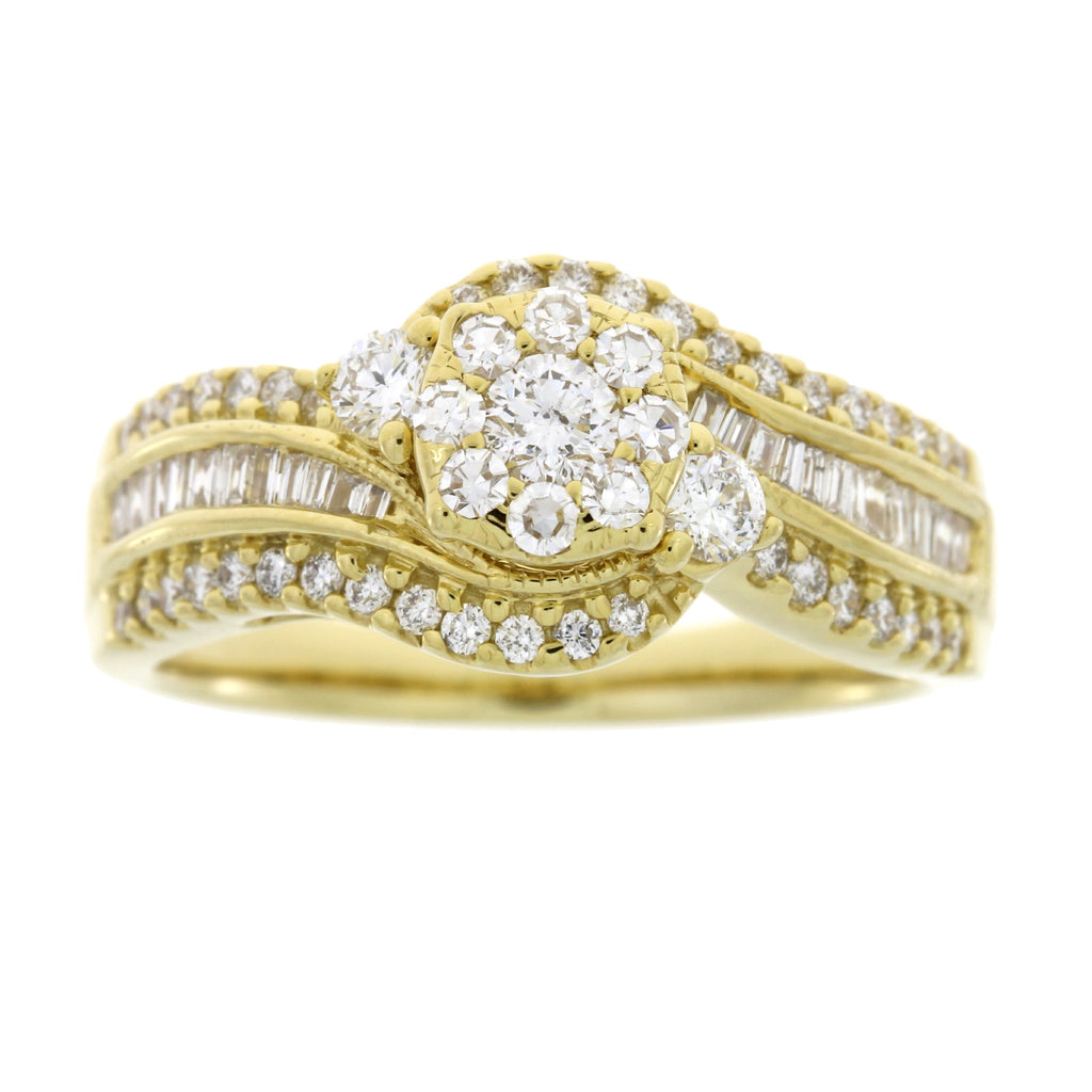Genuine 1.00ct Diamond Eng Only 14KT Yellow Gold