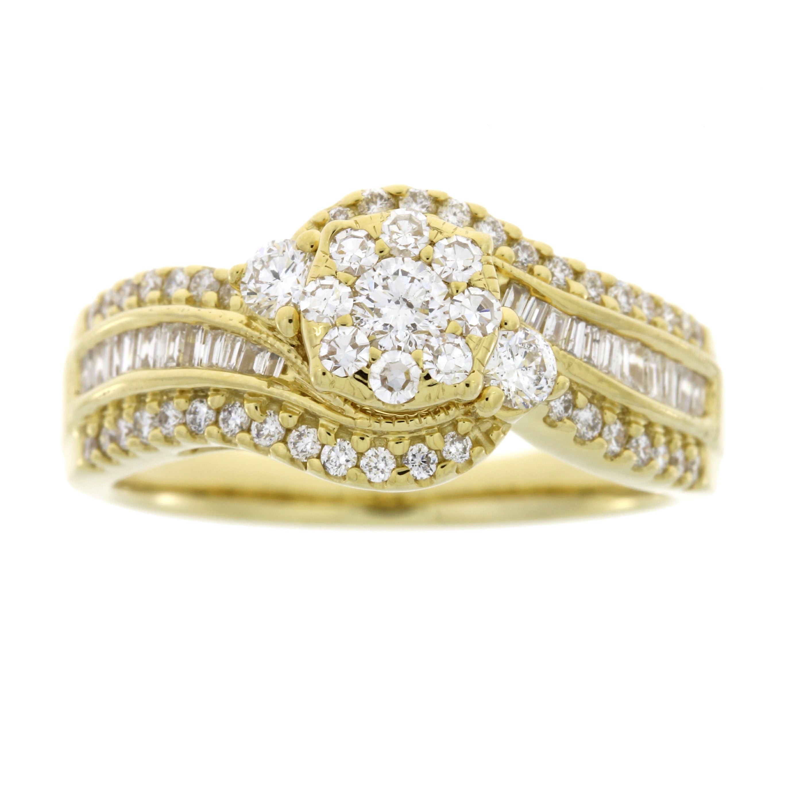 Genuine 1.00ct Diamond Eng Only 14KT Yellow Gold