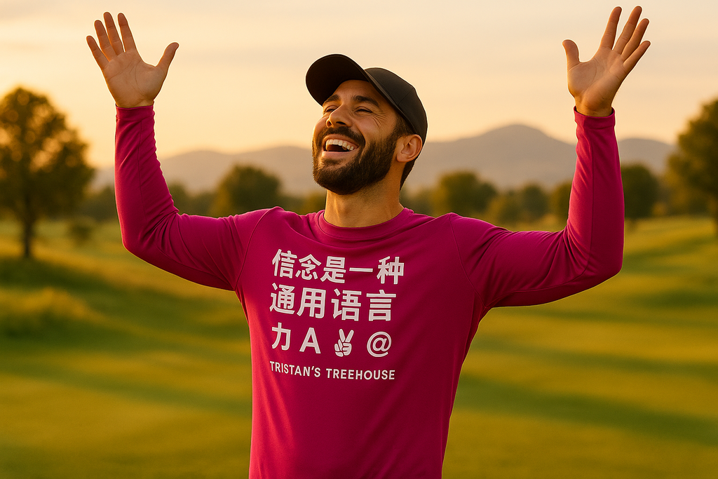 信念是一种通用语言 (Chinese Faith) Bright Magenta Long Sleeve