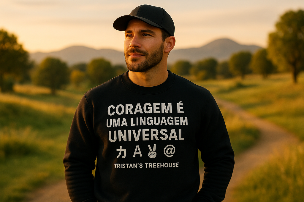 CORAGEM É UMA LINGUAGEM UNIVERSAL (Portuguese Courage) Sweatshirt