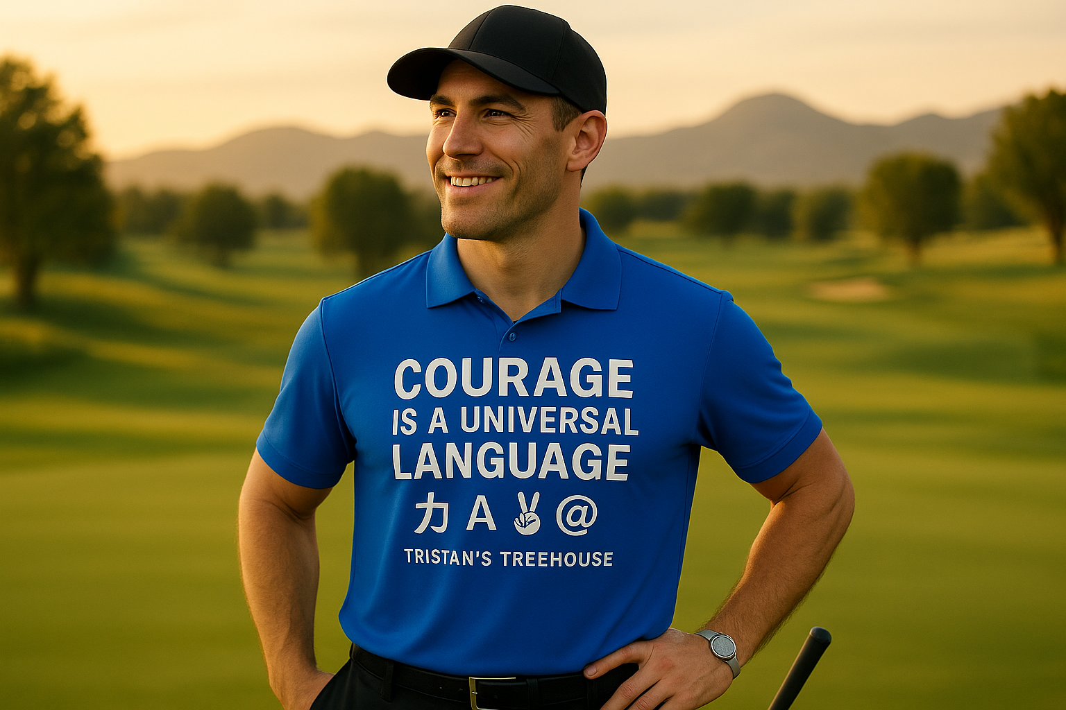 COURAGE IS A UNIVERSAL LANGUAGE Golf Polo