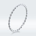 925 Sterling Silver Plated Platinum Ring Size 6.0 for Women