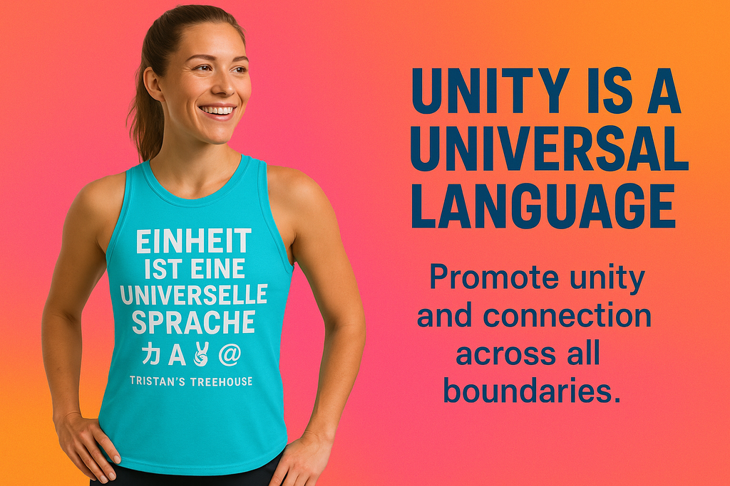 German Unity Tank Top Banner - EINHEIT IST EINE UNIVERSELLE SPRACHE