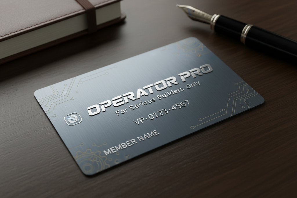 OPERATOR PRO VIP membership card