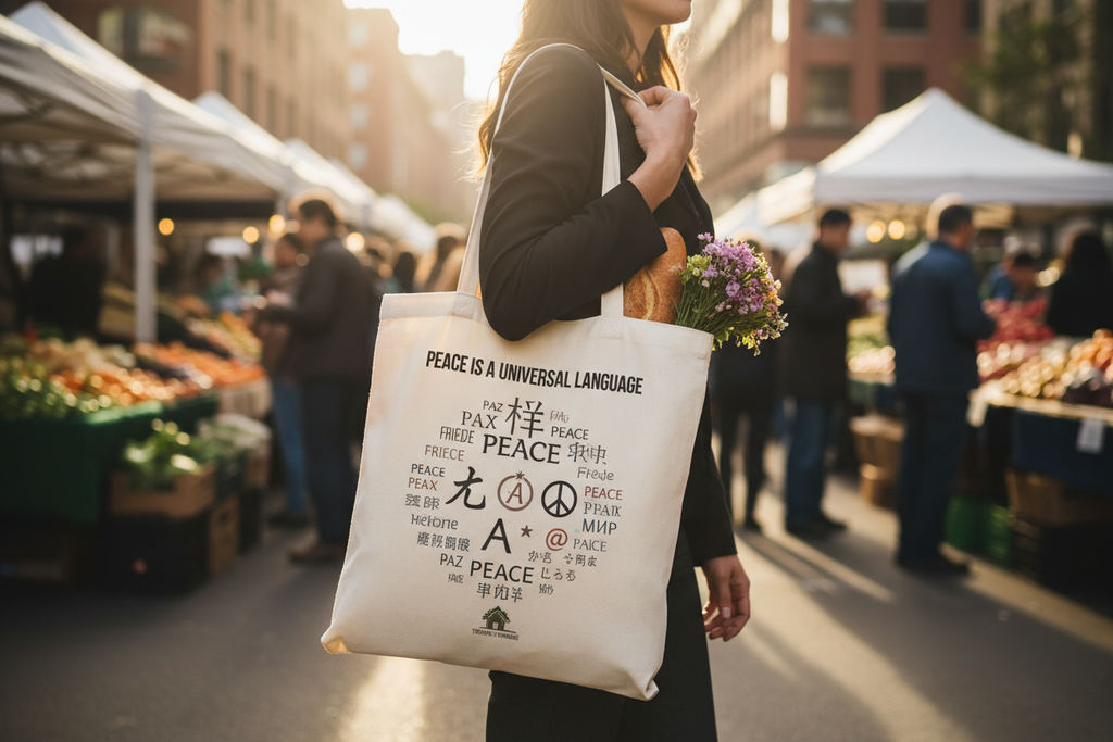 Peace Tote Bag Lifestyle