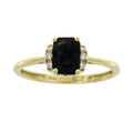 Genuine 1.38ct Sapphire Diamond Ring 14KT Yellow Gold