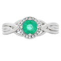 Genuine .58ct Emerald Zircon Ring Sterling Silver