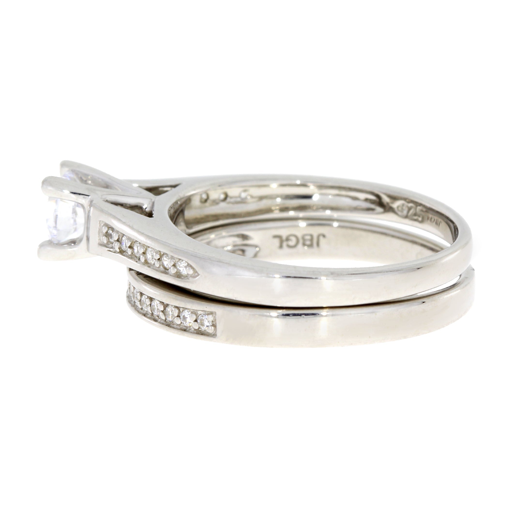 Natural Cubic Zirconia CZ SS Bridal Sterling Silver